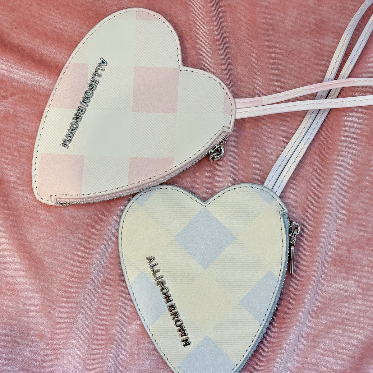 Lovely Mini Heart Check Pouch – ALLISON BROWN