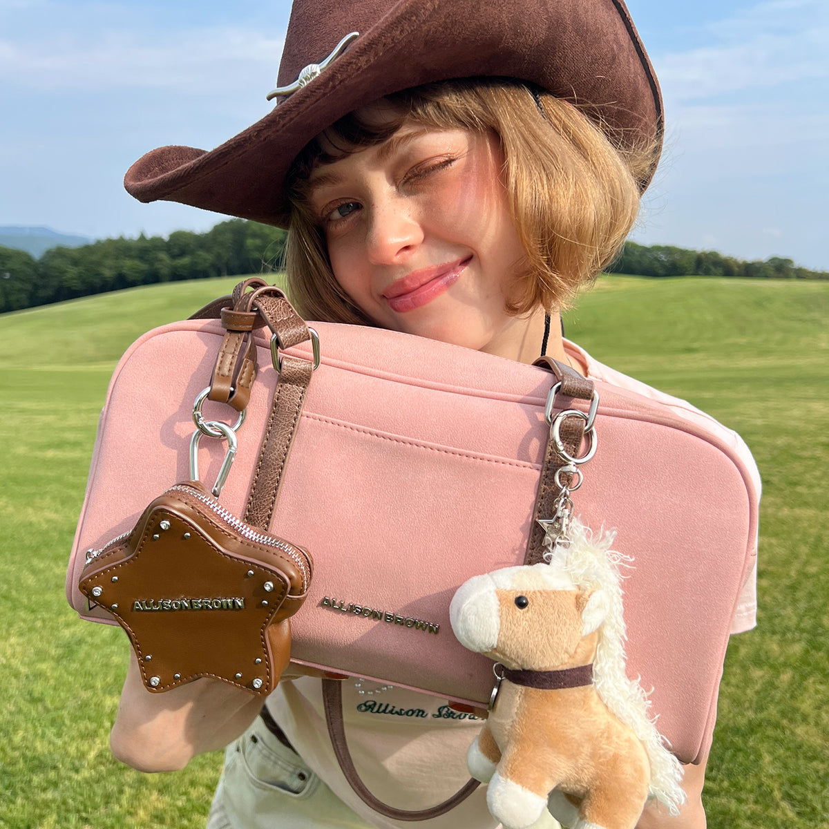 ひふみん様専用 アリソンブラウン ボアハンドバッグ Rustic Farm 