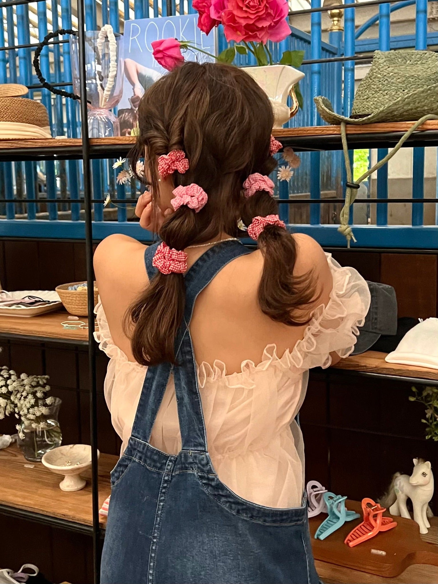 Gingham Check Scrunchie