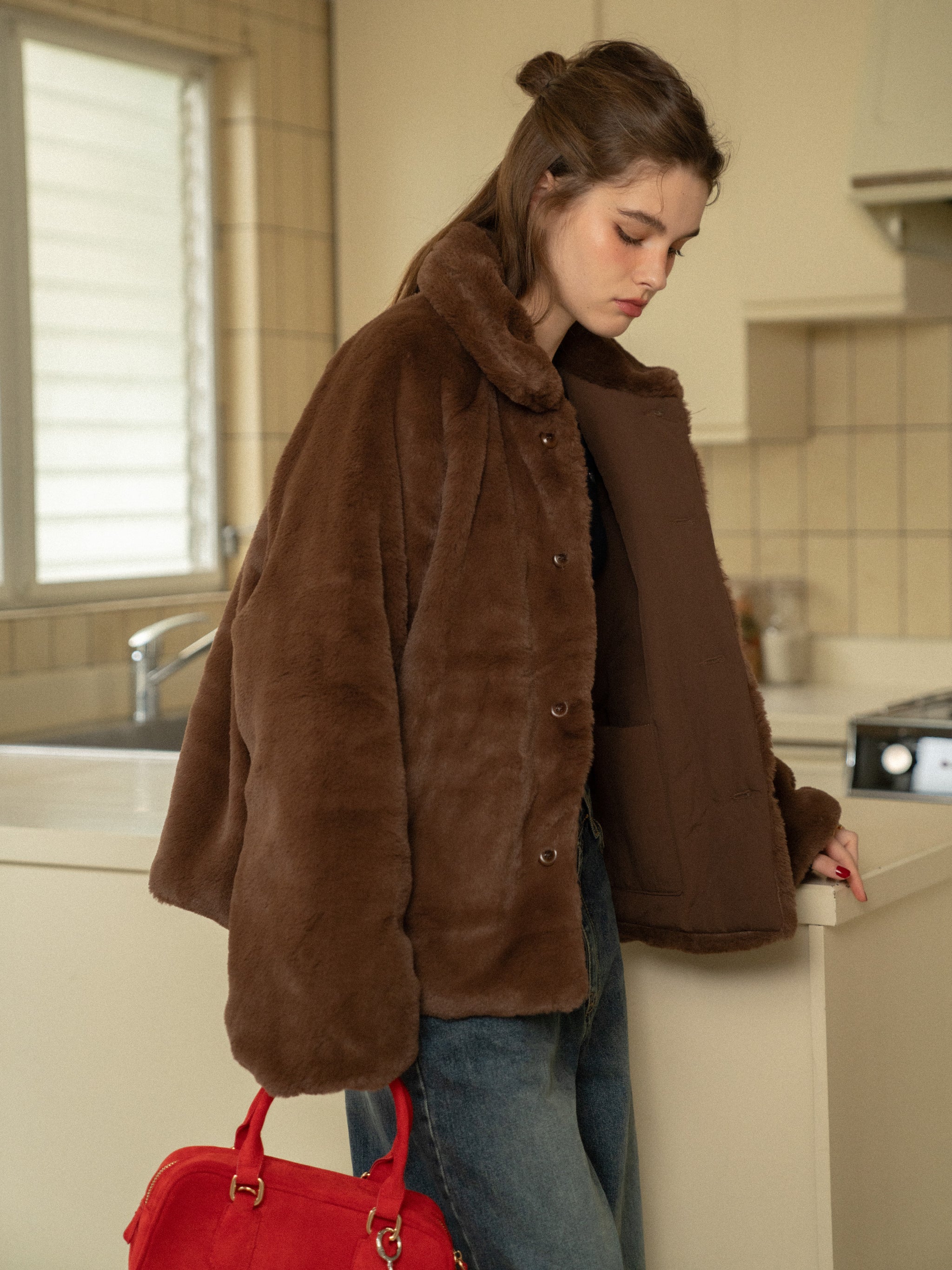 Fluffy Reversible Fur Coat – ALLISON BROWN