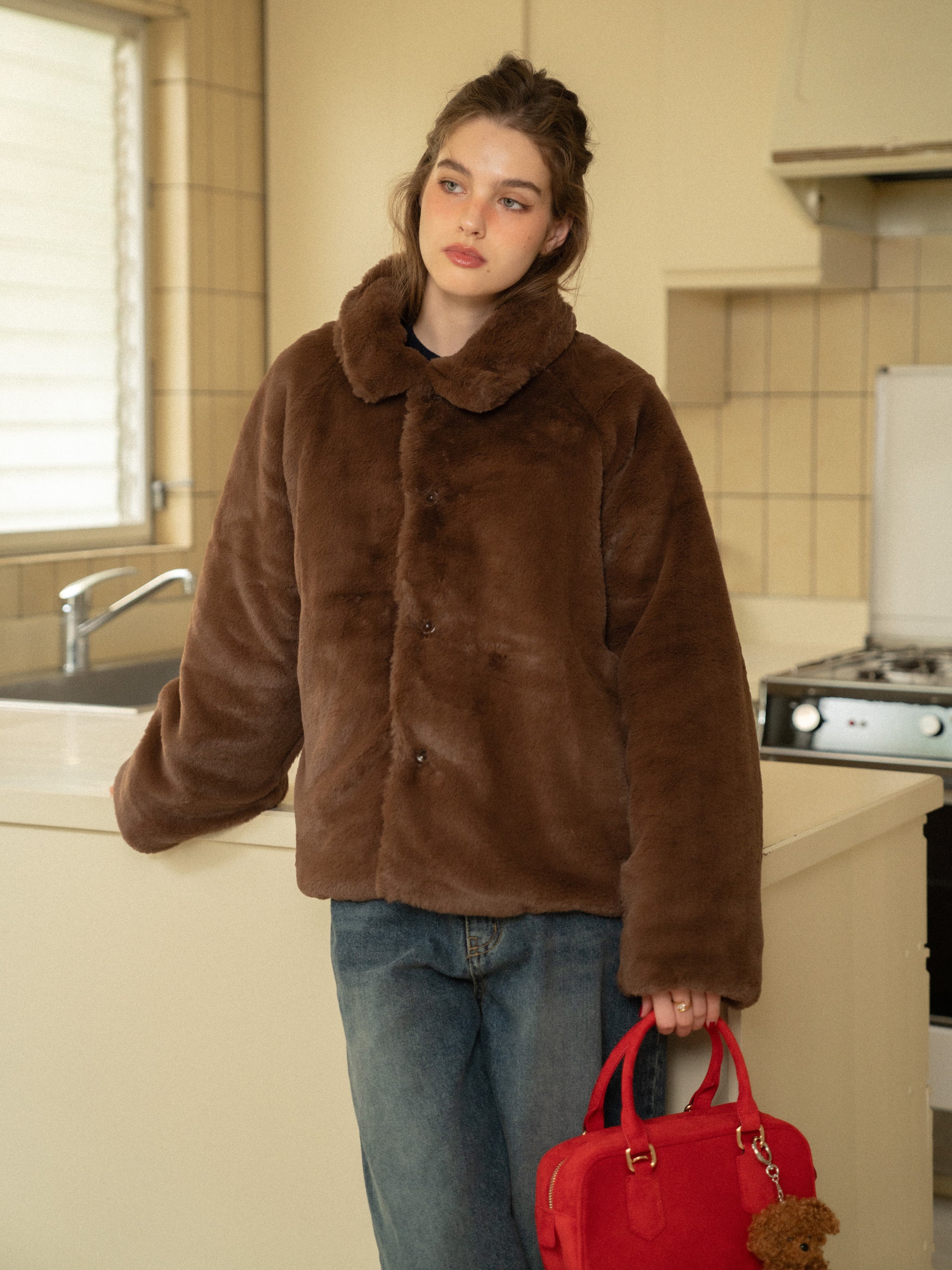 Fluffy Reversible Fur Coat – ALLISON BROWN