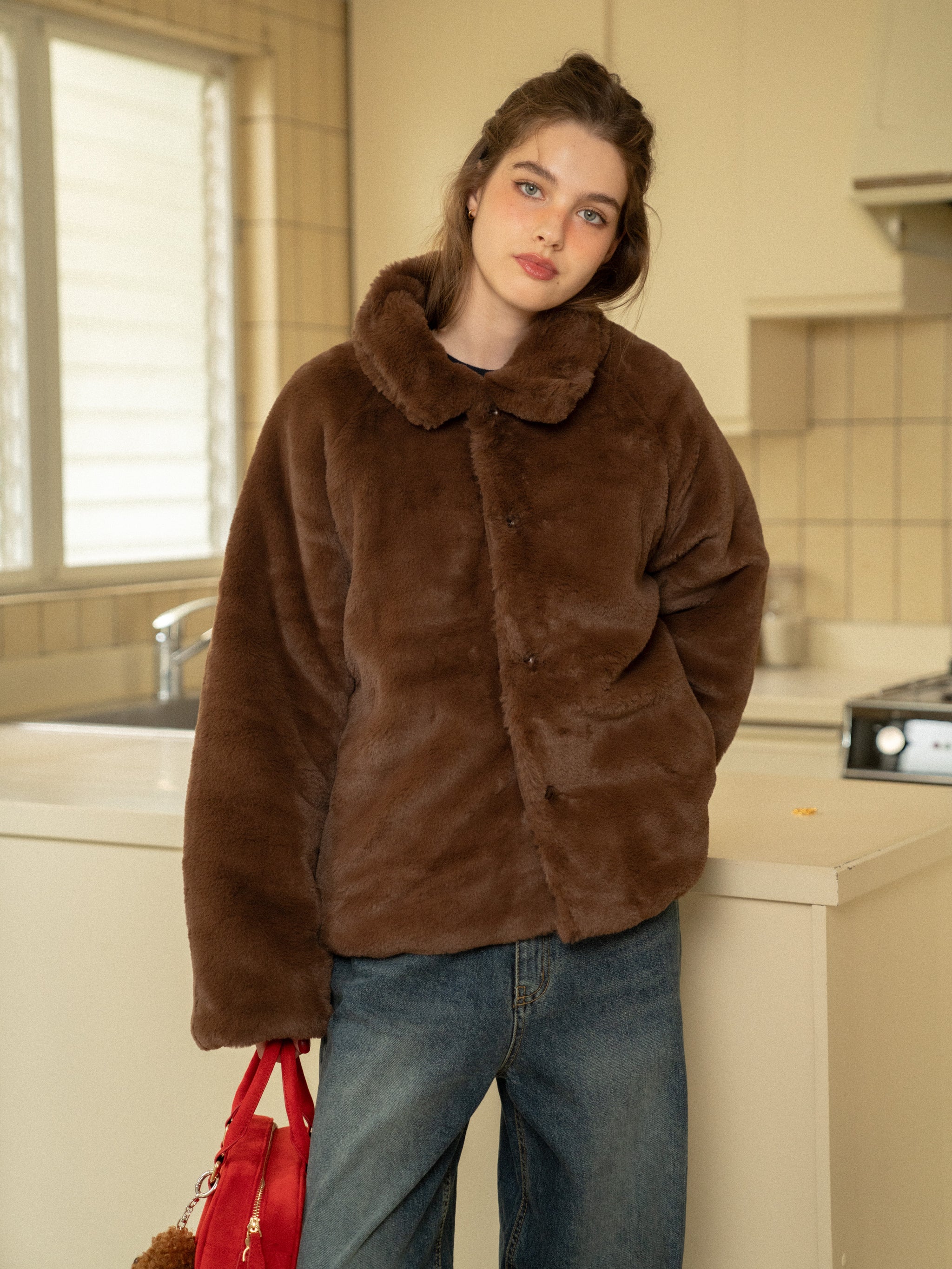 Fluffy Reversible Fur Coat – ALLISON BROWN
