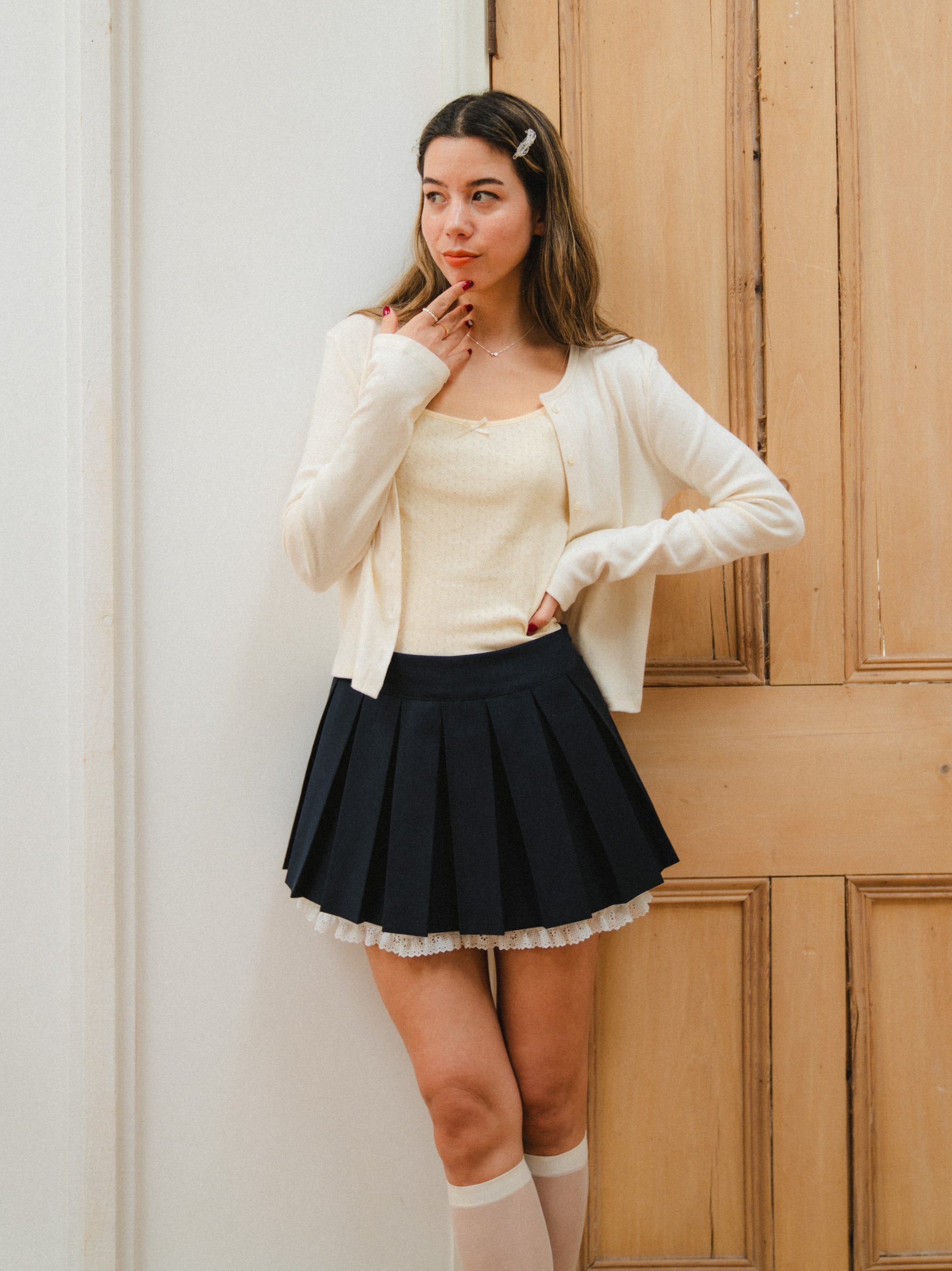 Pleated Lace Mini Skirt – ALLISON BROWN
