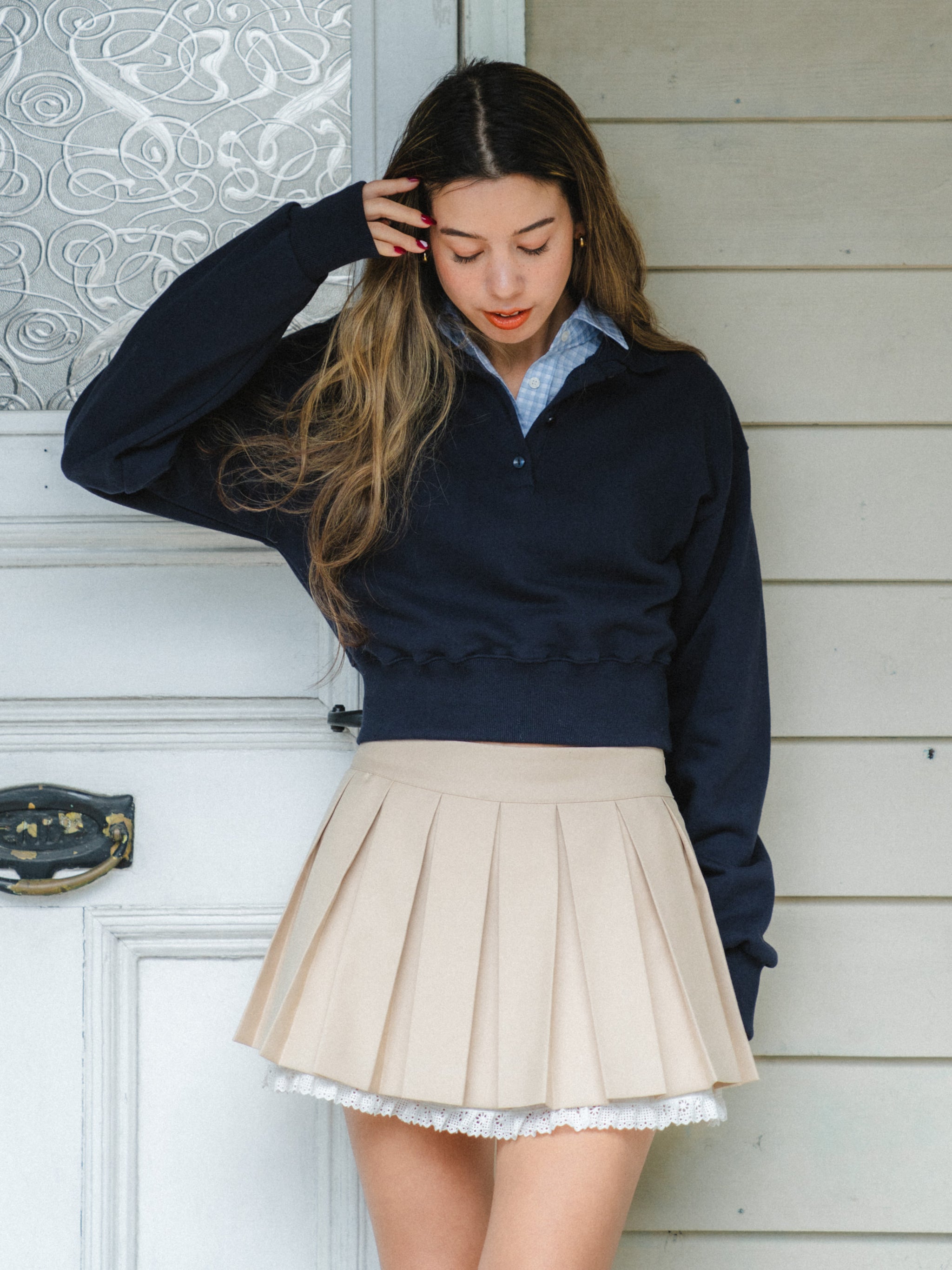 Pleated Lace Mini Skirt – ALLISON BROWN