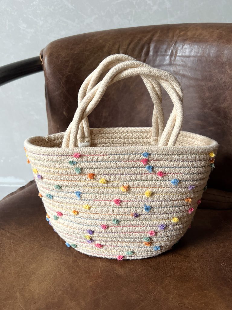 Colorful Pon Pon Basket Bag – ALLISON BROWN