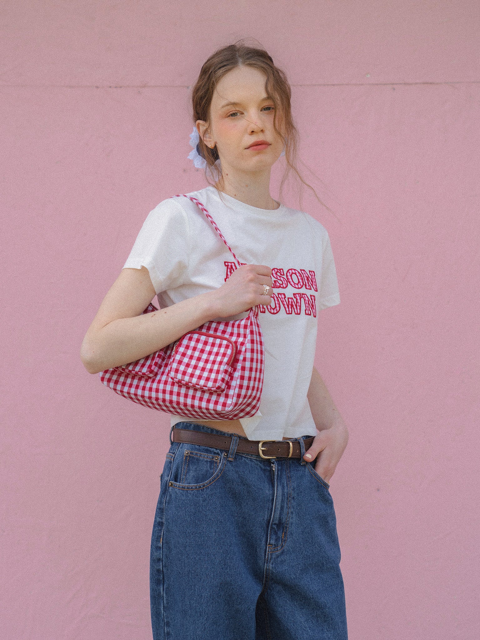 Everyday Ginghamcheck Shoulder Bag – ALLISON BROWN