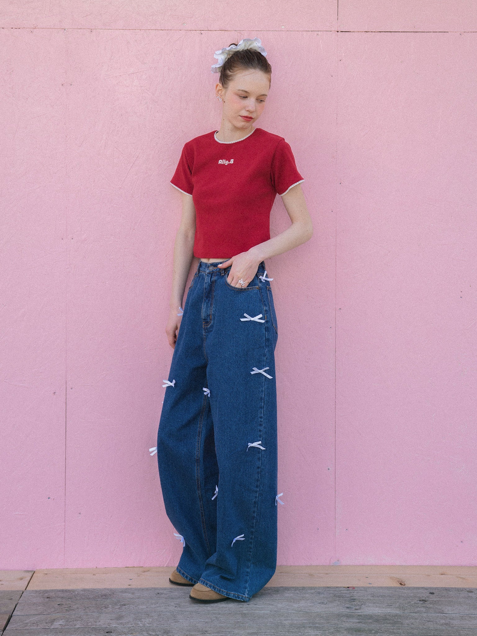 Petit Ribbon Loose Jeans – ALLISON BROWN