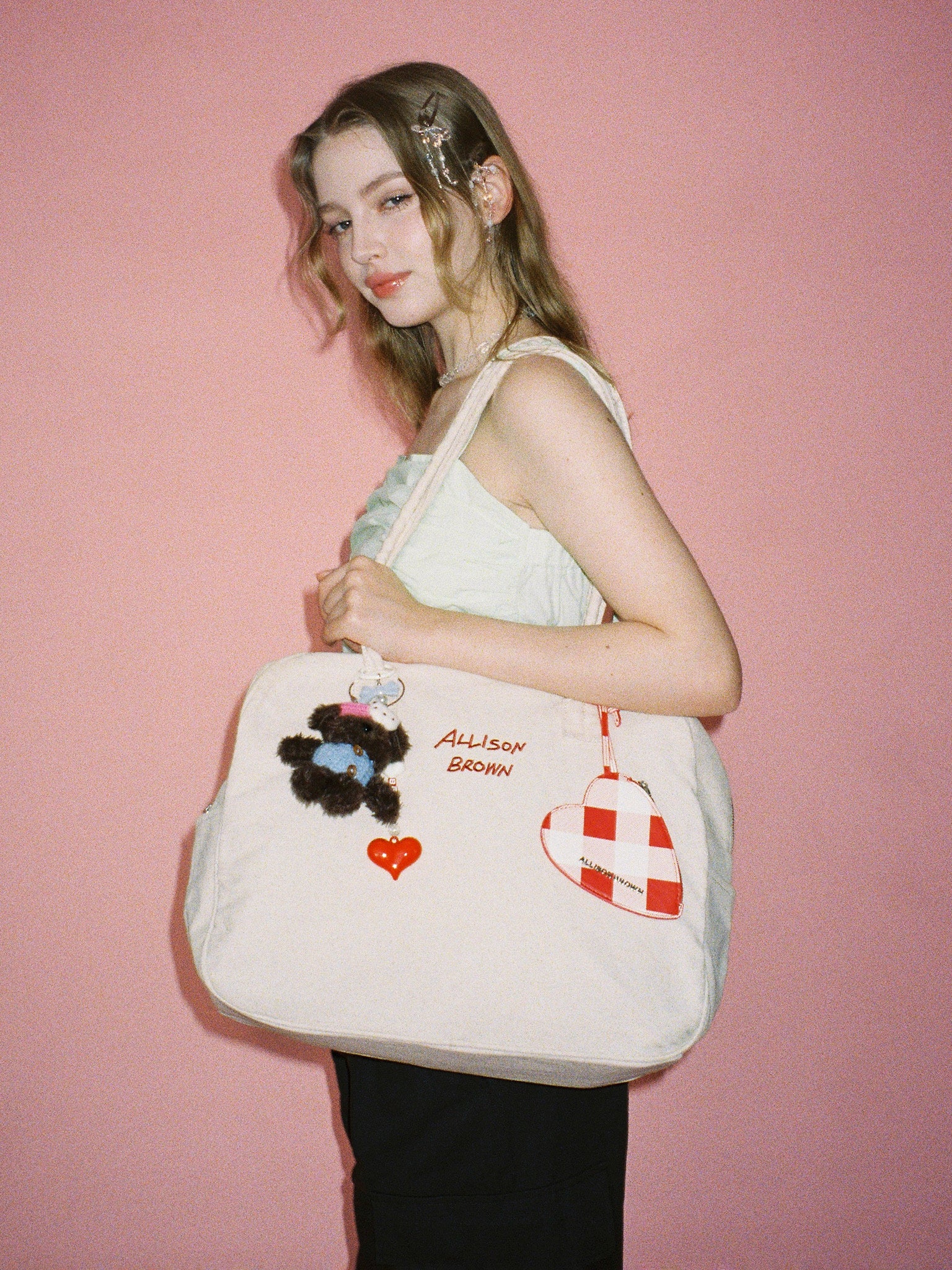 Lovely Mini Heart Check Pouch – ALLISON BROWN