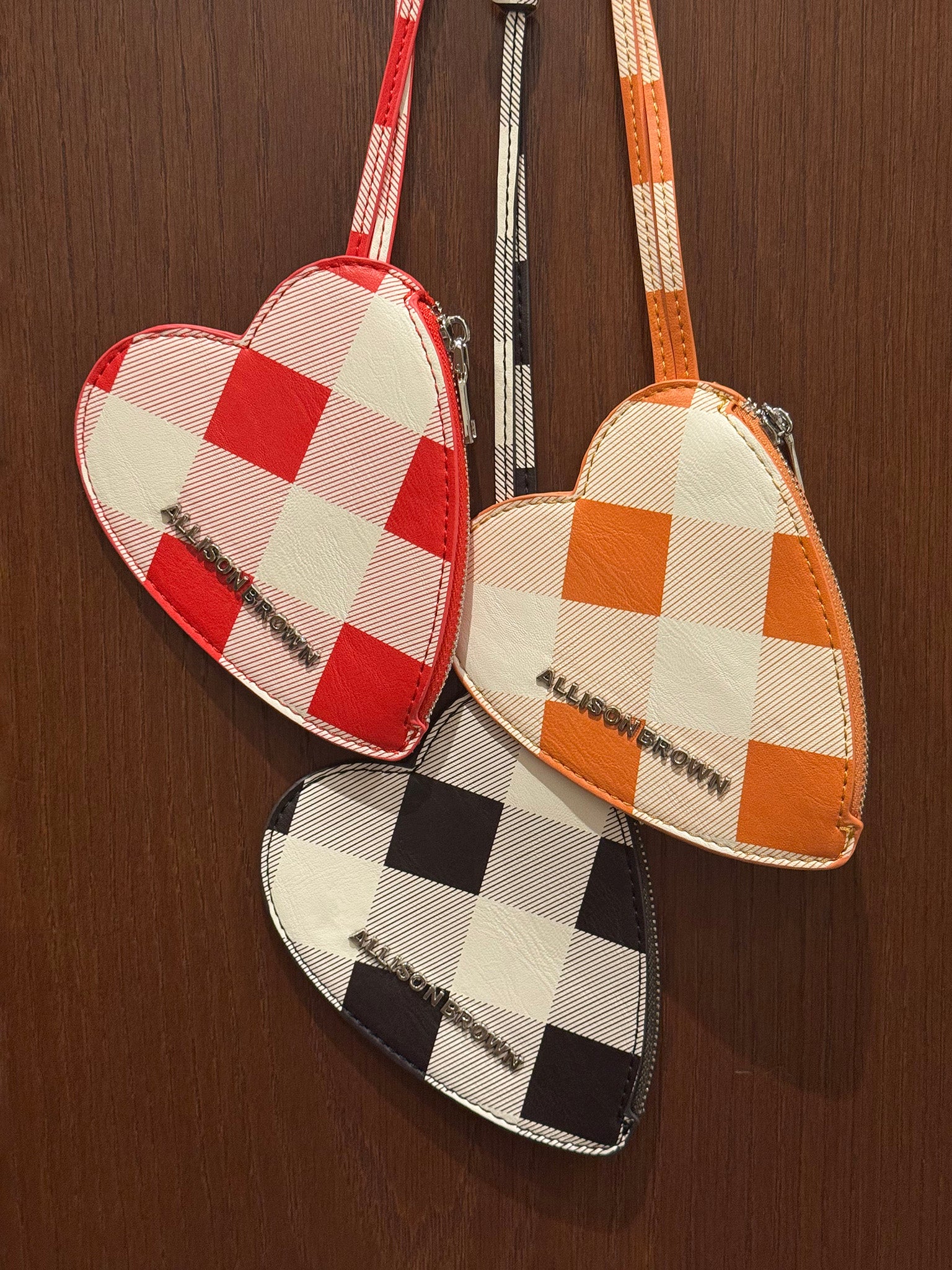 Lovely Mini Heart Check Pouch – ALLISON BROWN