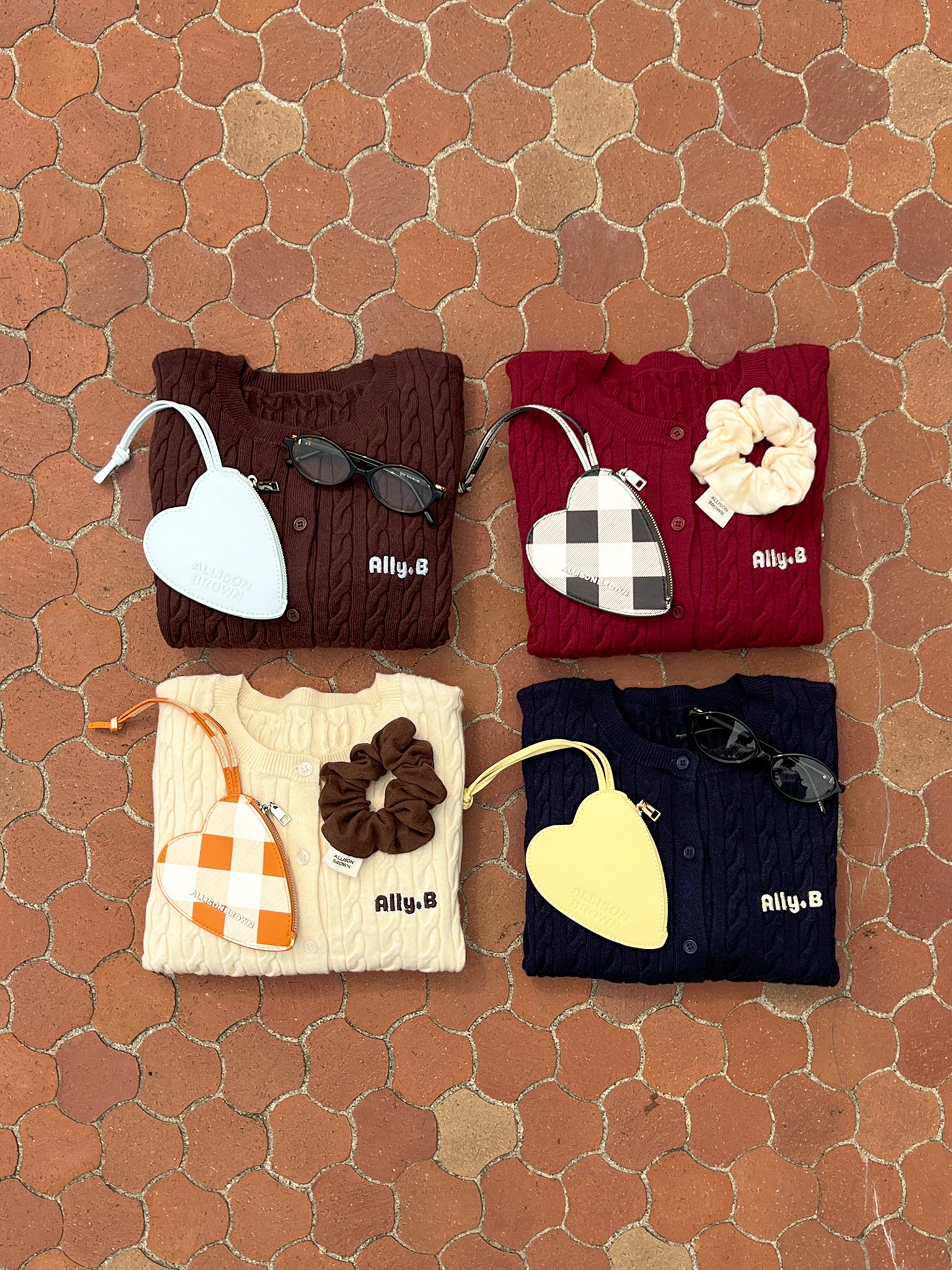 Lovely Mini Heart Check Pouch – ALLISON BROWN