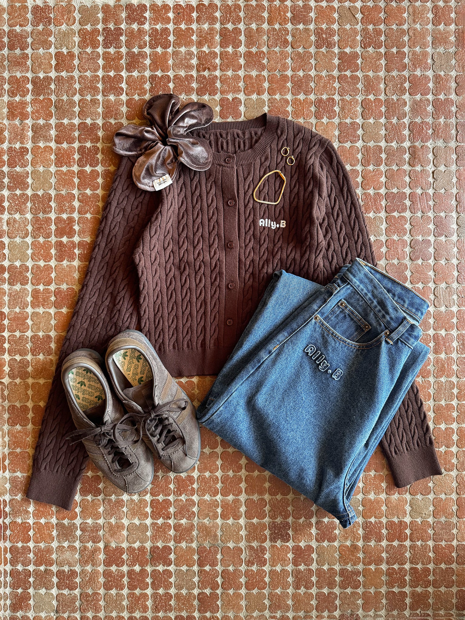 トップス jonnlynx/broad stitch cardigan(brown) jonnlynx / broad