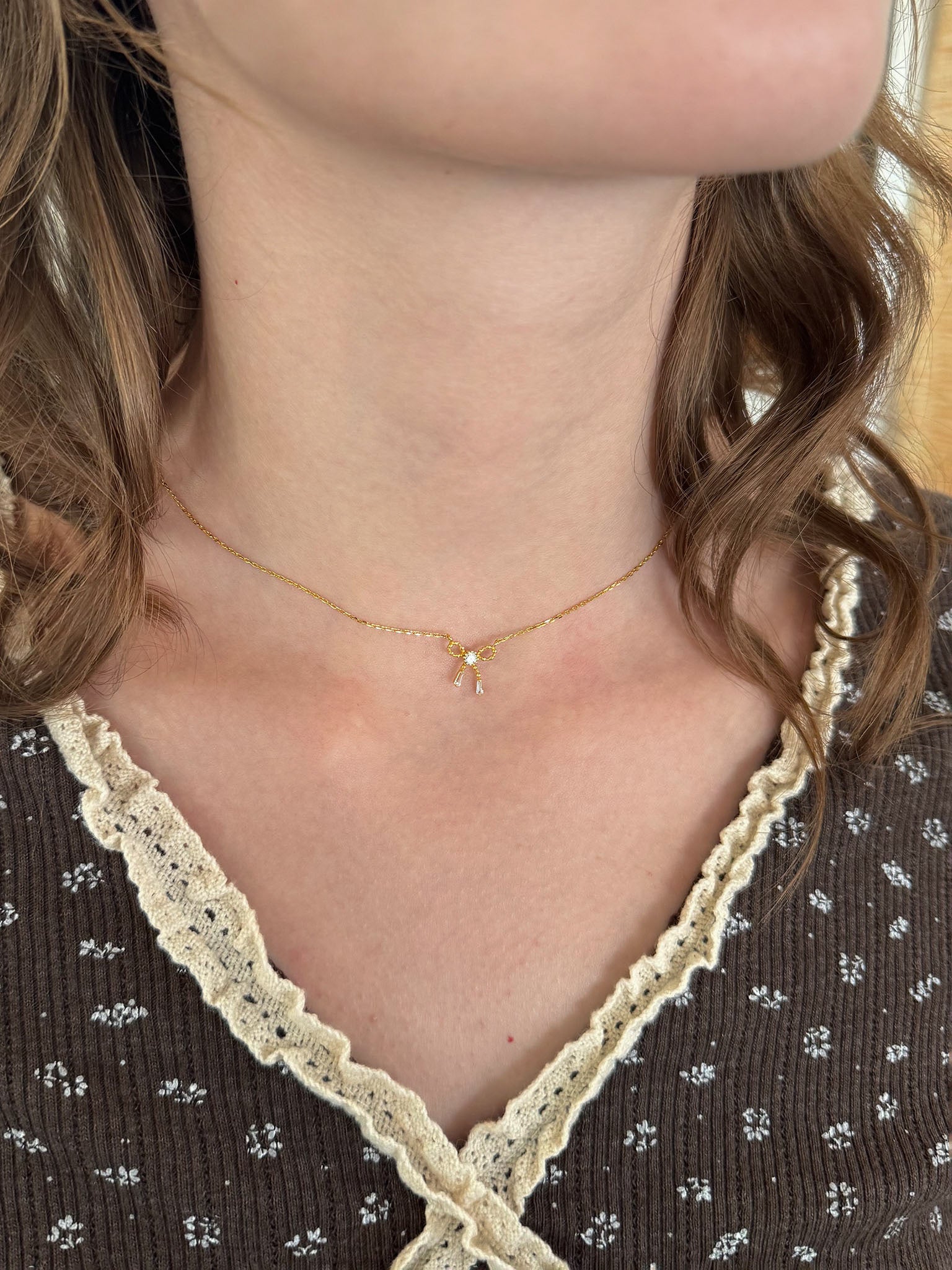 Point Stone Ribbon Necklace – ALLISON BROWN