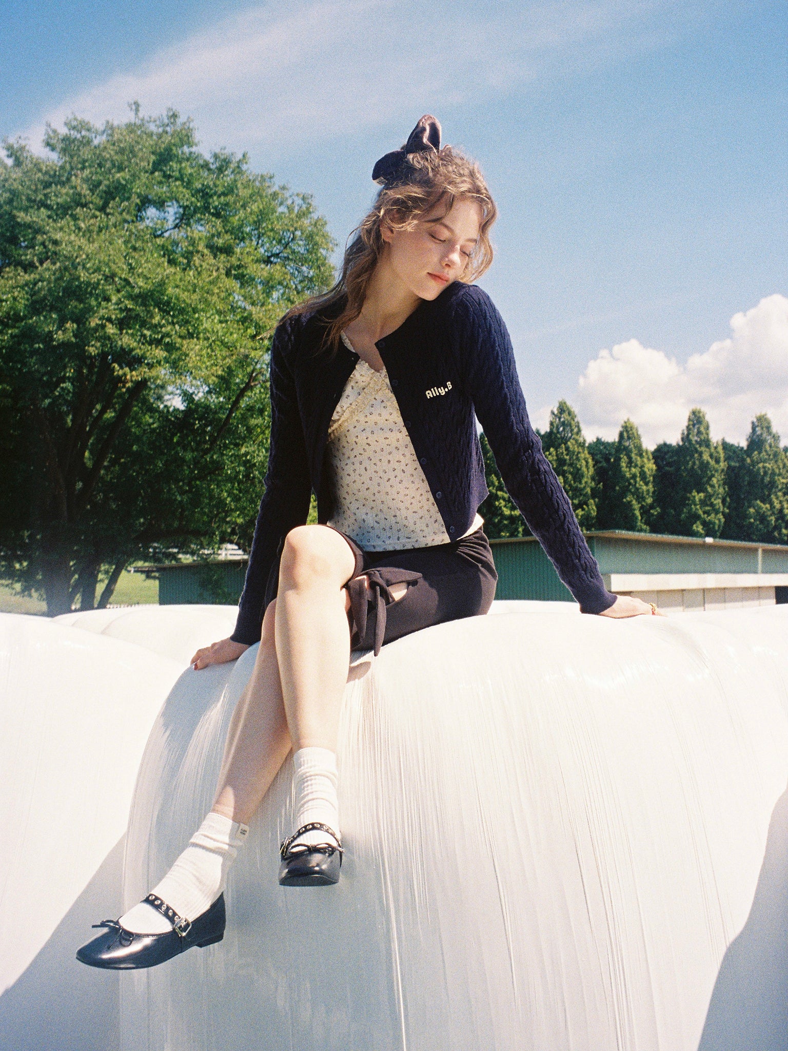 トップス ALLISON BROWN/Knit Cardigan Ally.B Cable Knit Cardigan – ALLISON BROWN