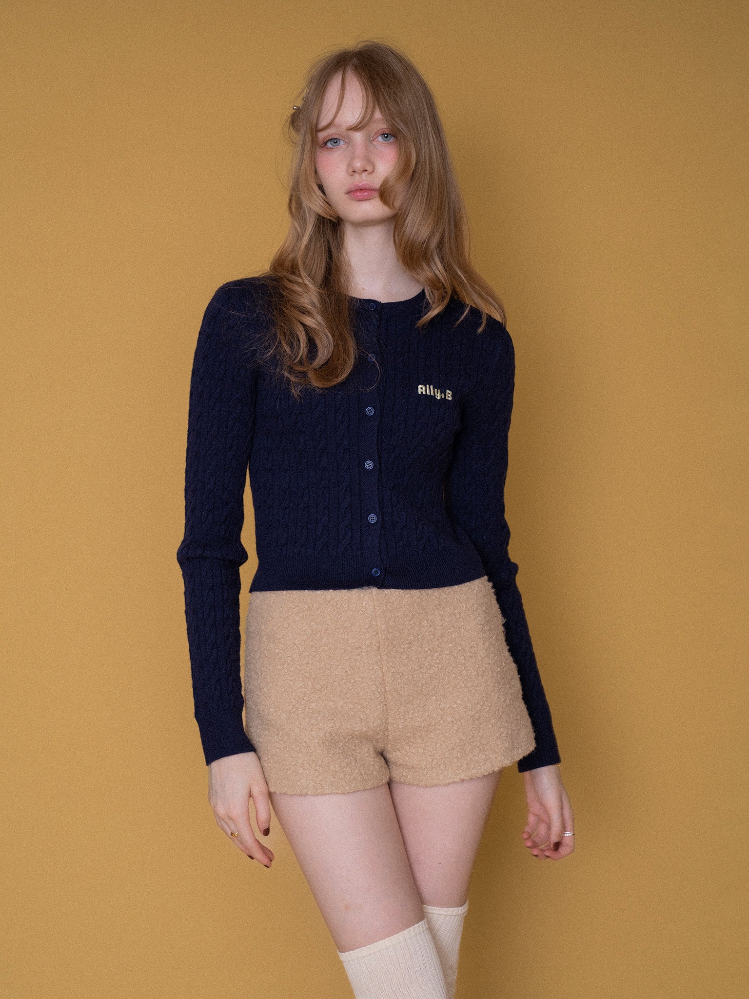 トップス ALLISON BROWN/Knit Cardigan Ally.B Cable Knit Cardigan – ALLISON BROWN