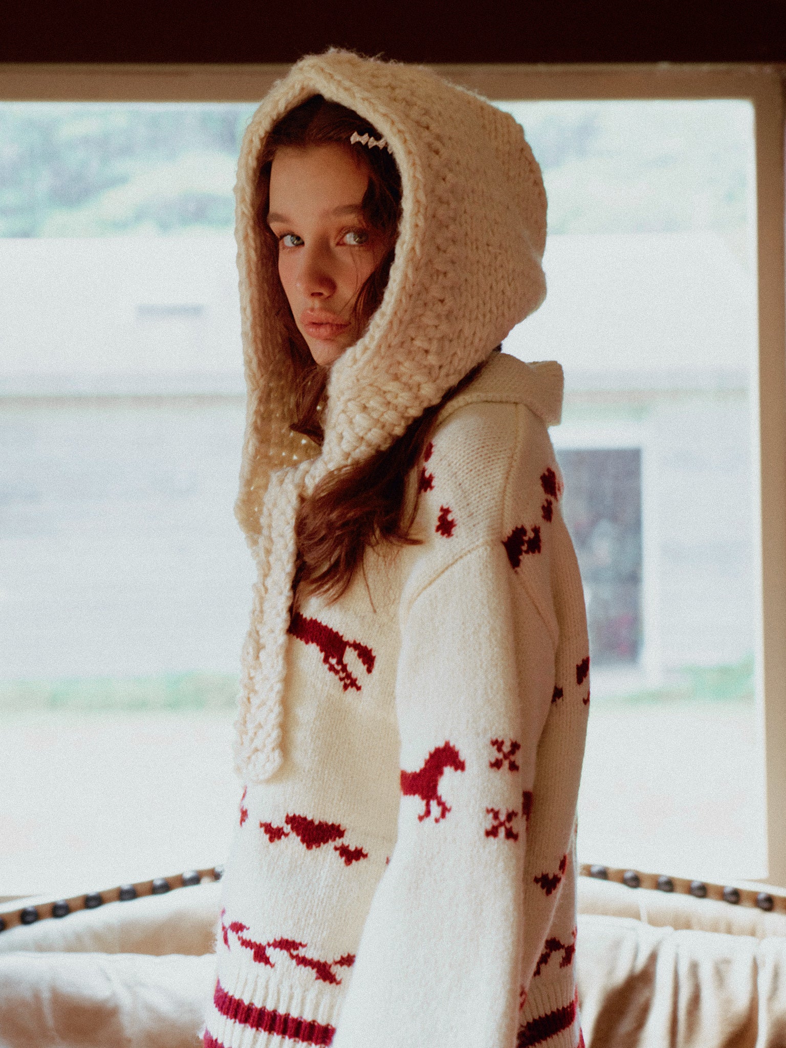 アリソンブラウン　紗栄子さん　Rustic Farm Knit Cardigan Rustic Farm Knit Cardigan – ALLISON BROWN