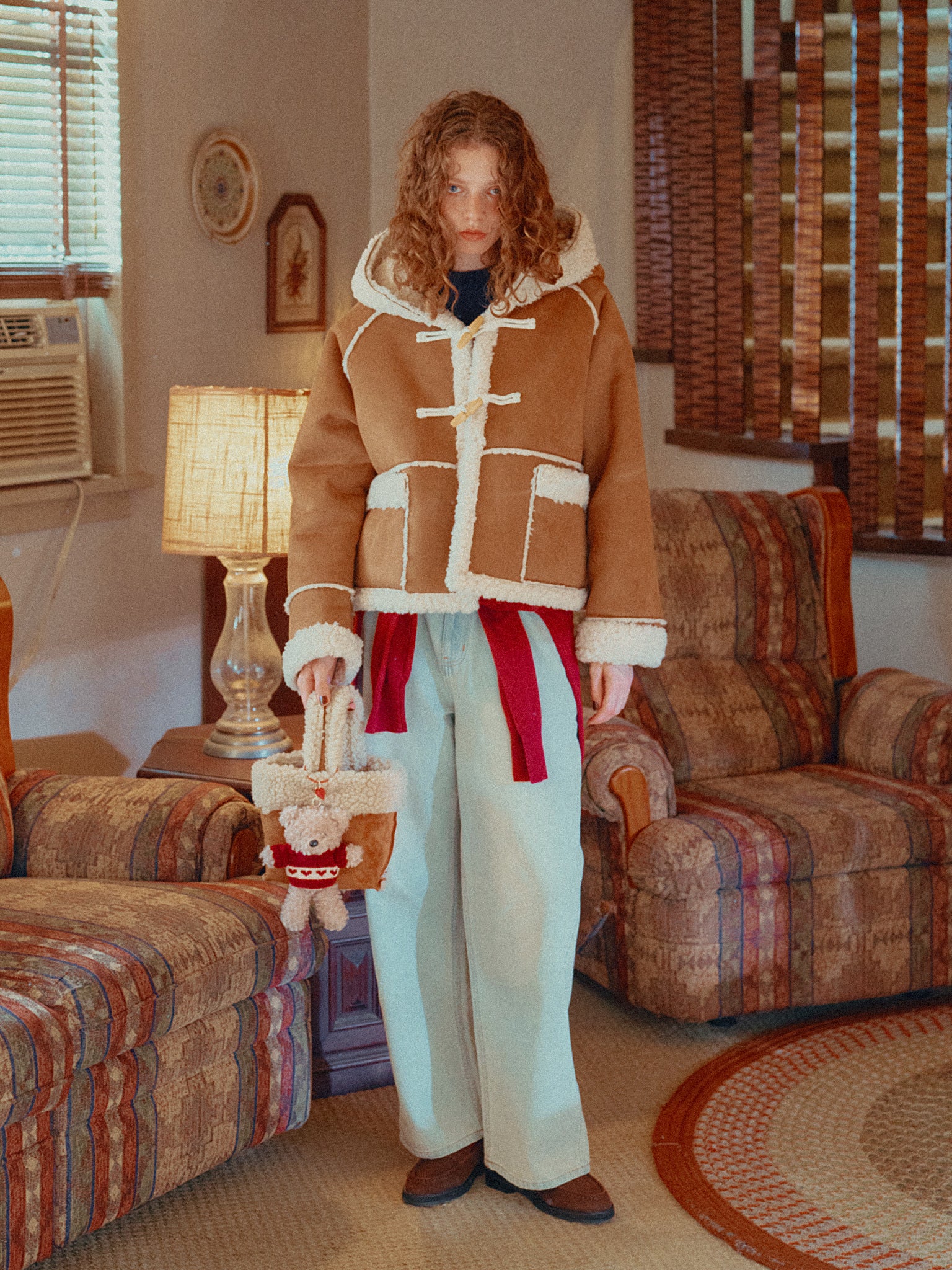 【未使用級】 GROVE BOX B-3 ムートン ブラウン ボア M B-3フェイクムートン オーバーサイズ | アルファ インダストリーズ