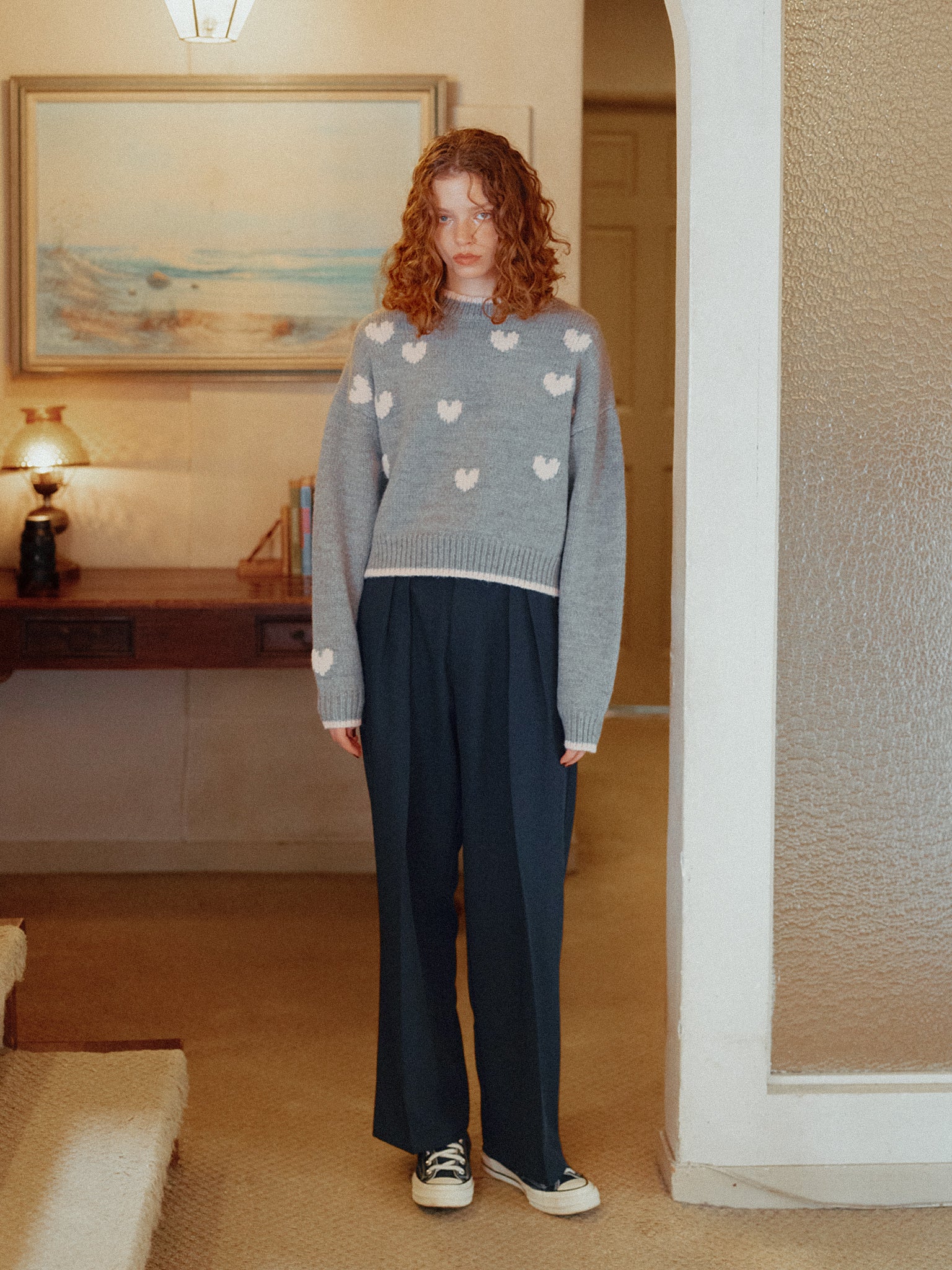 Snowy Holiday Heart Knit Top – ALLISON BROWN