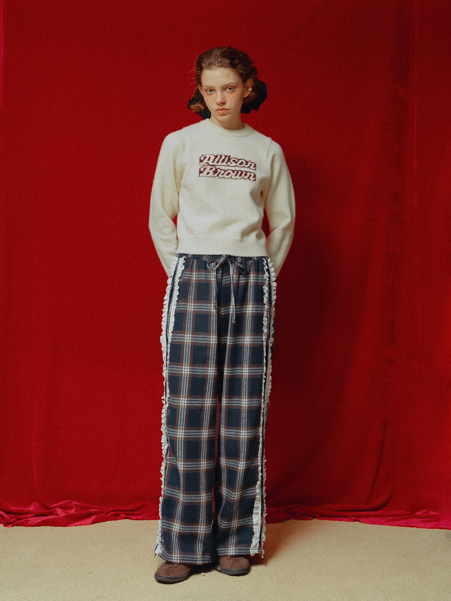 Check Frill Easy Pants – ALLISON BROWN