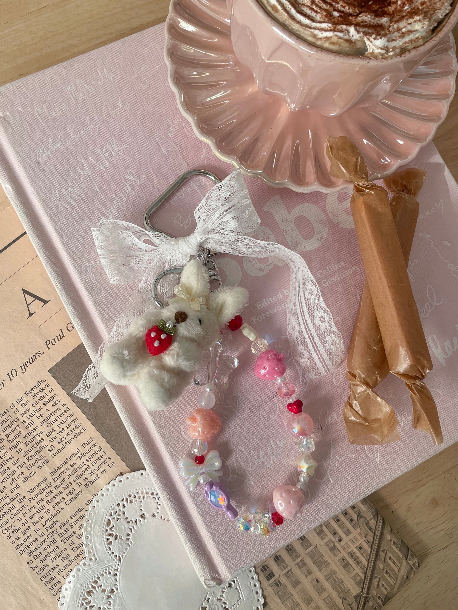 Strawberry Hug Rabbit Charm – ALLISON BROWN