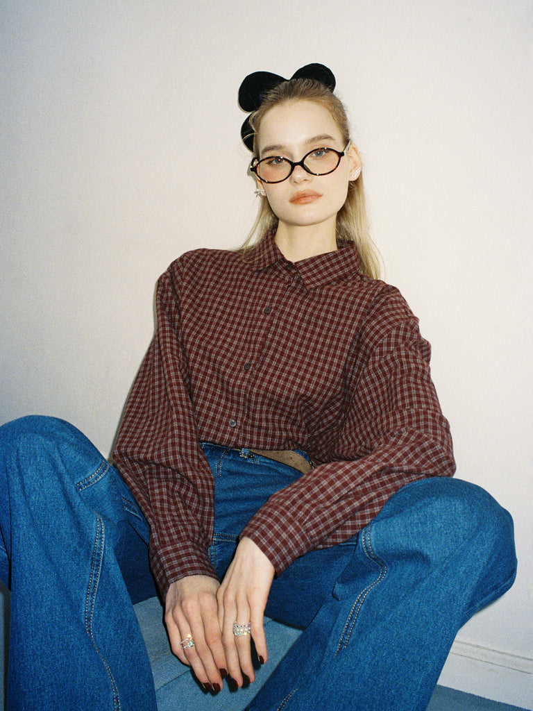 Cuddle Ginghamcheck Puffer Jacket-fabric – ALLISON BROWN