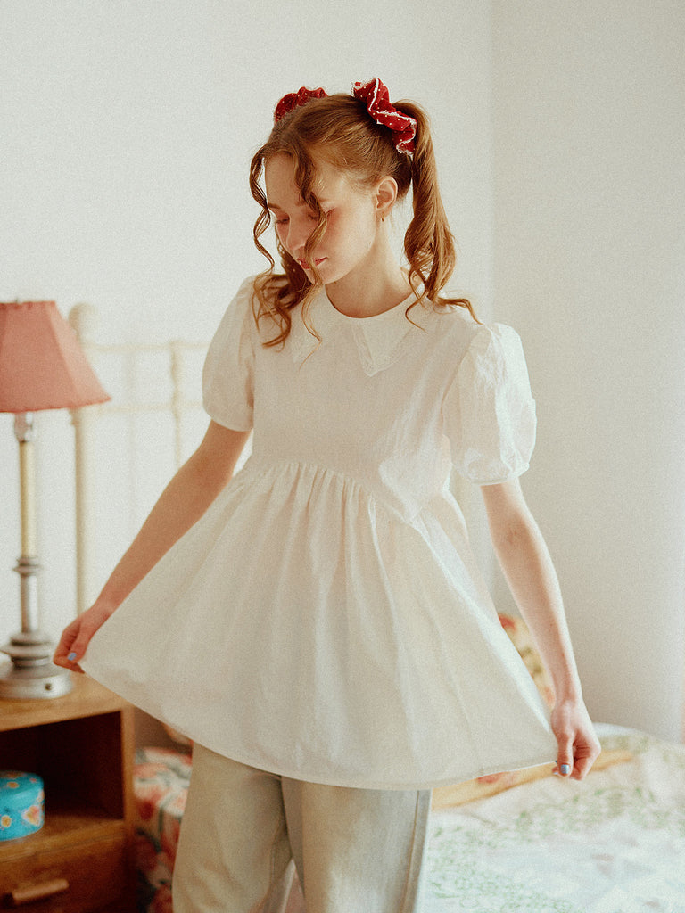 Ginghamcheck Frill Polo Shirt – ALLISON BROWN