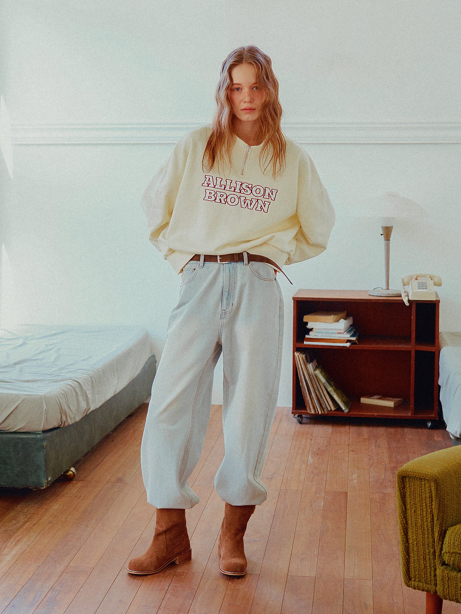 ALLISON BROWN アリソンブラウン リボンデニム ワイドパンツ Classic Daily Jeans – ALLISON BROWN