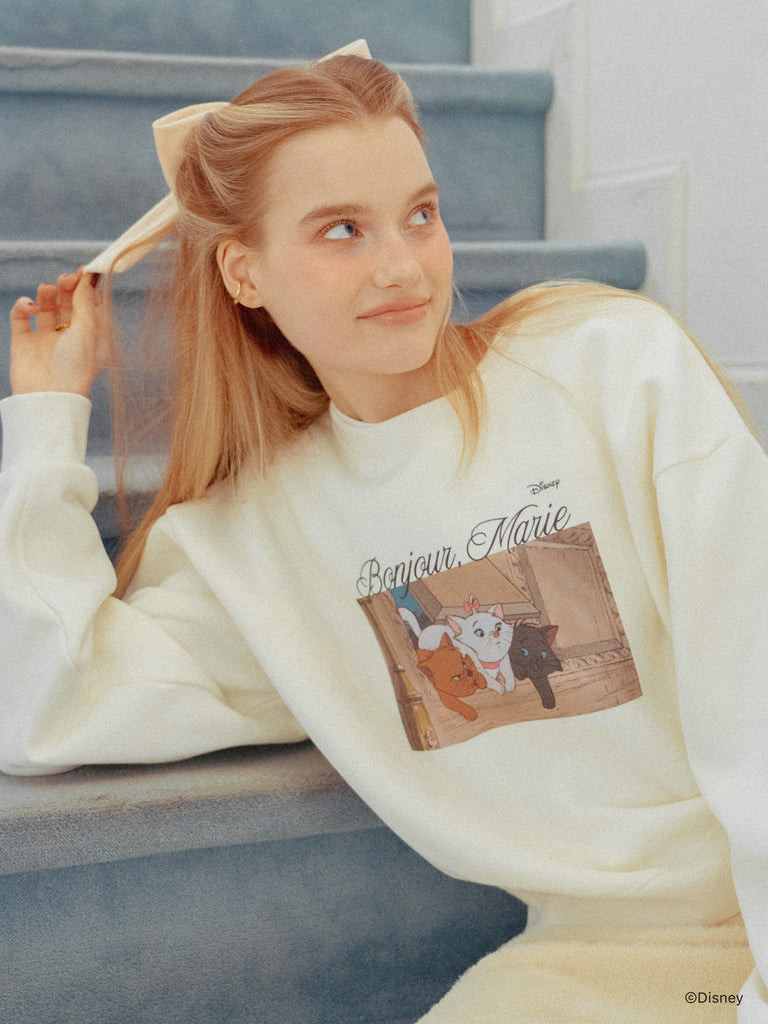 ディズニープリントパーカー ALLISON BROWNアイボリー Marie】Lovesome Daily Sweatshirt – ALLISON BROWN