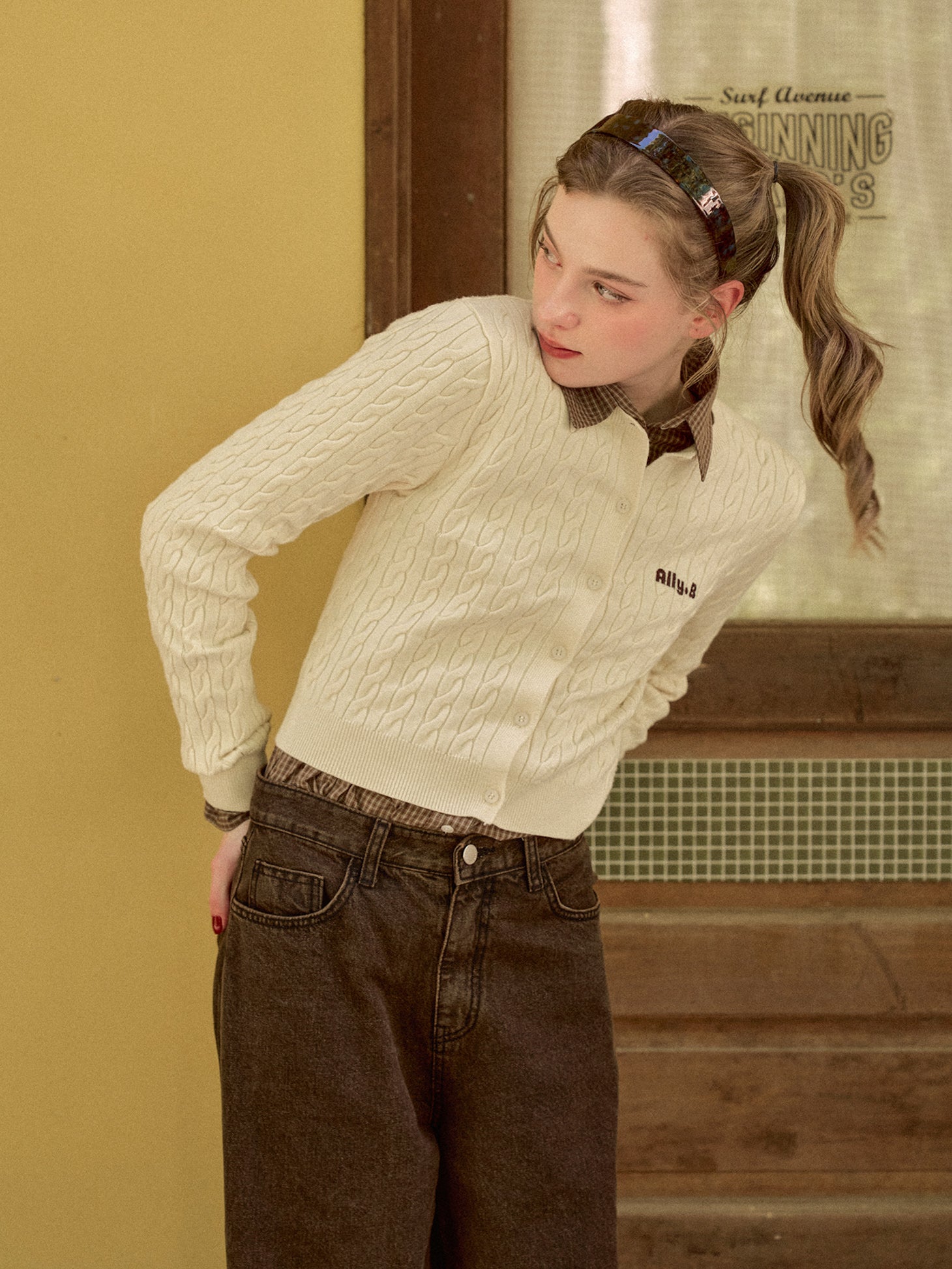 Ally.B Cable Knit Cardigan – ALLISON BROWN
