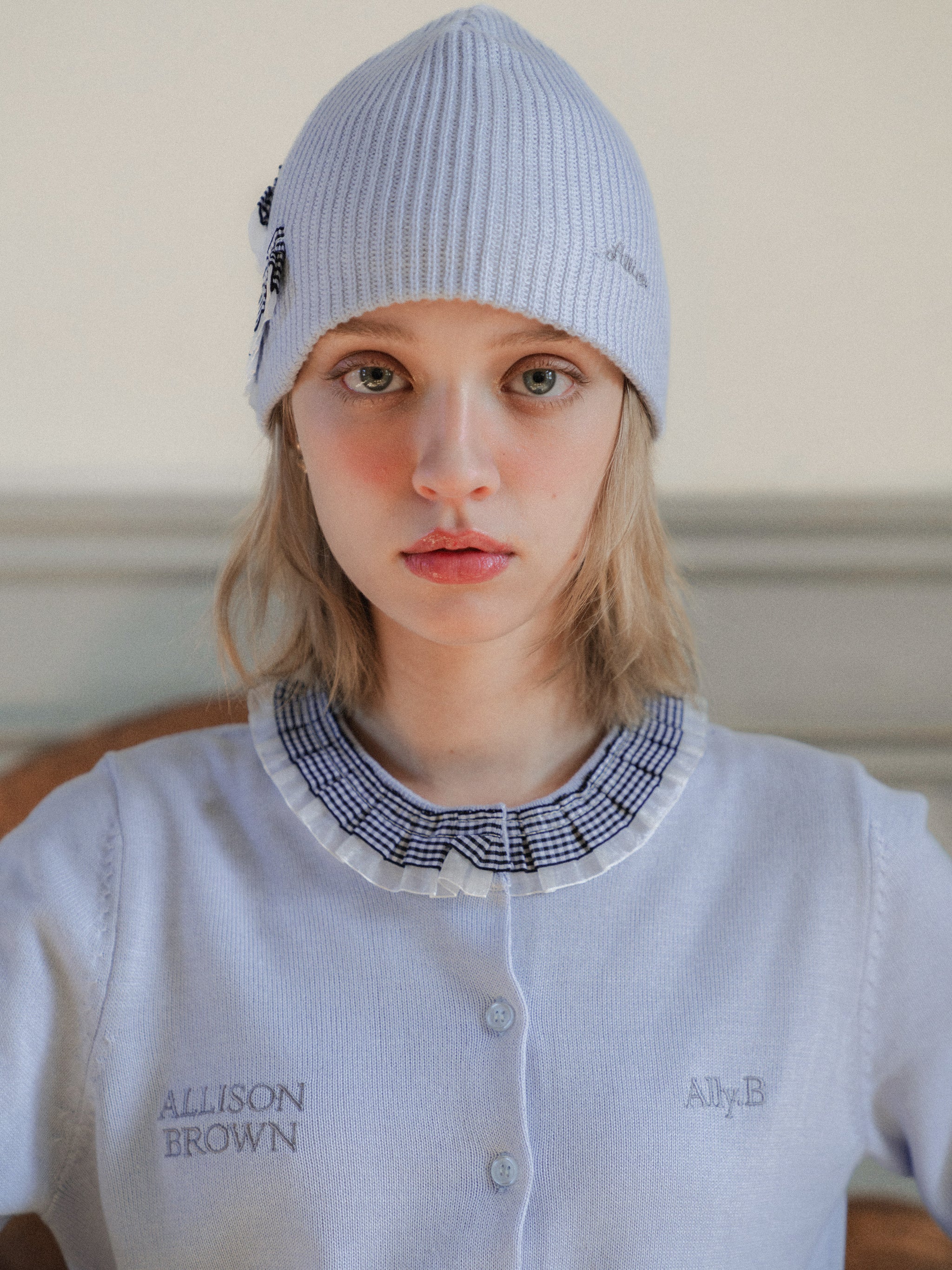 Beloved Ginghamcheck Frill Beanie – ALLISON BROWN