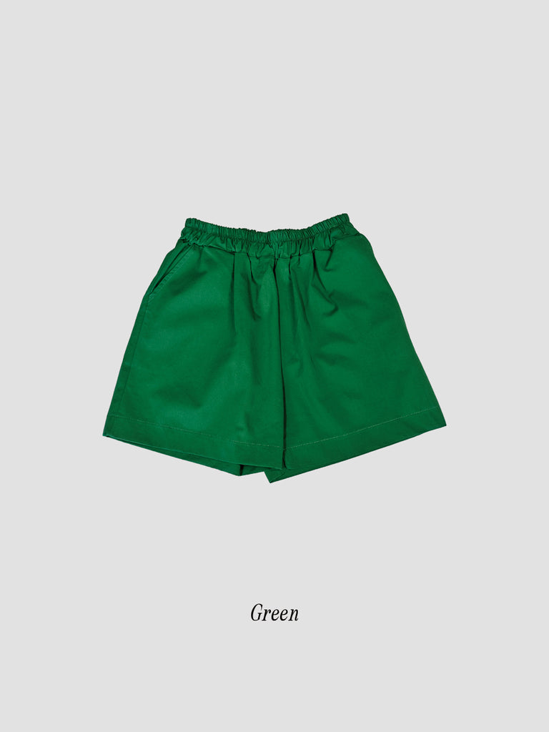 Color Short Pants-Green