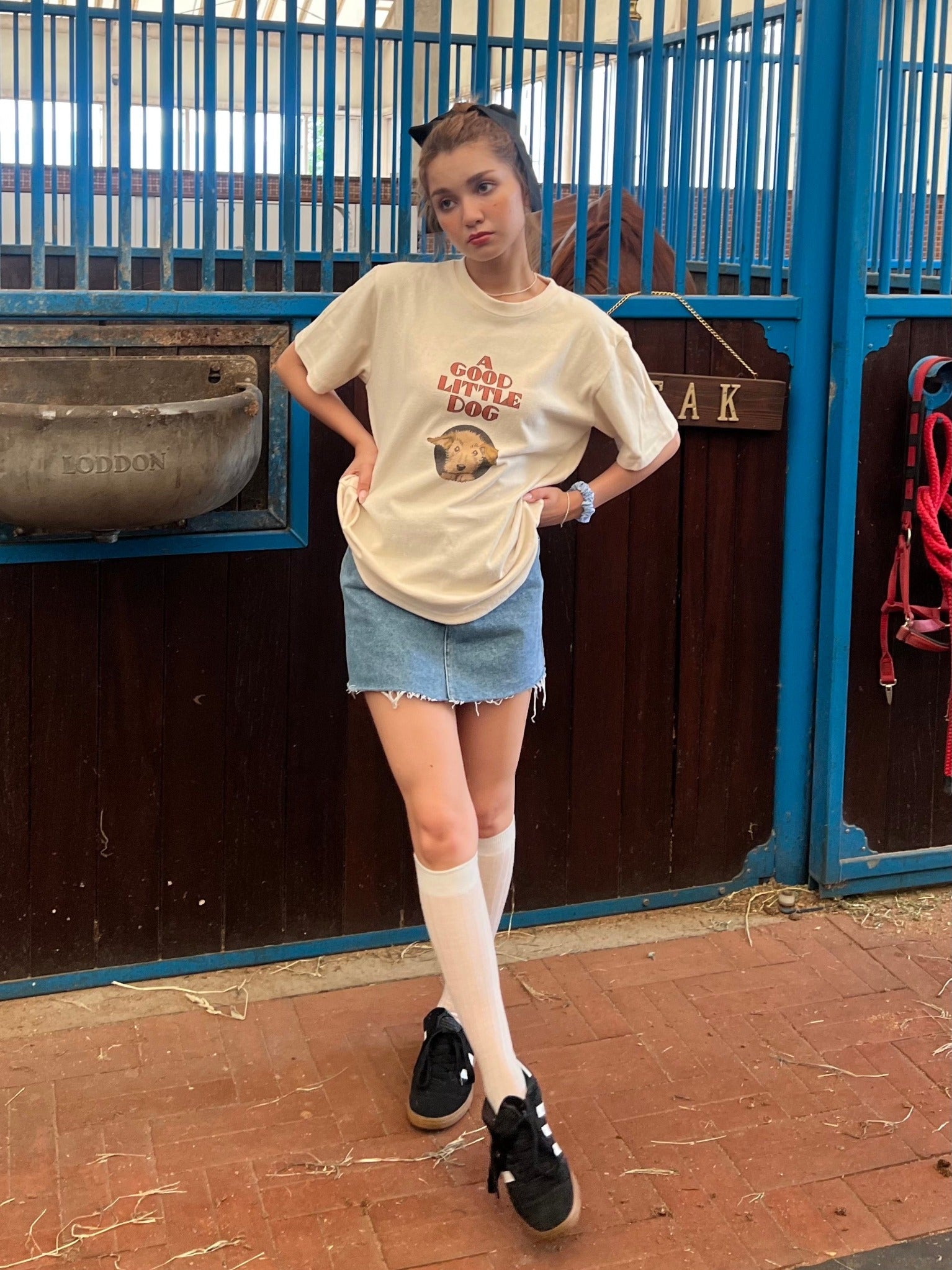 Icon Denim Mini Skirt Pants