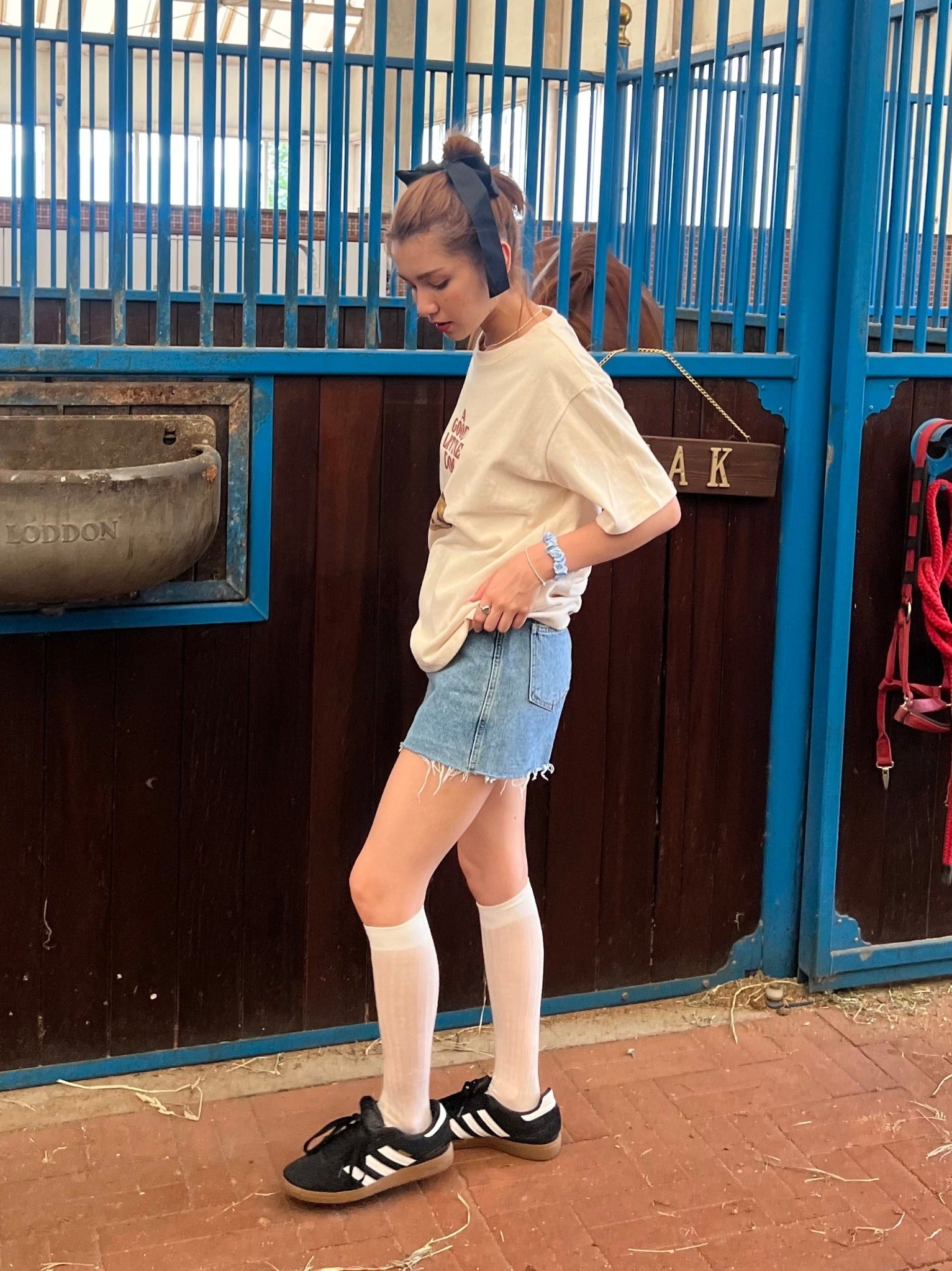 Icon Denim Mini Skirt Pants