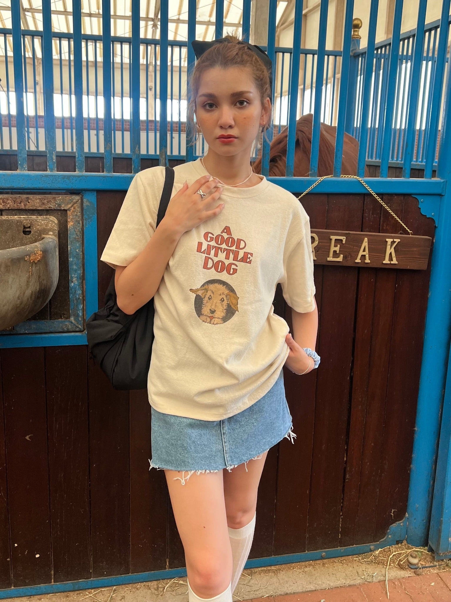 Icon Denim Mini Skirt Pants