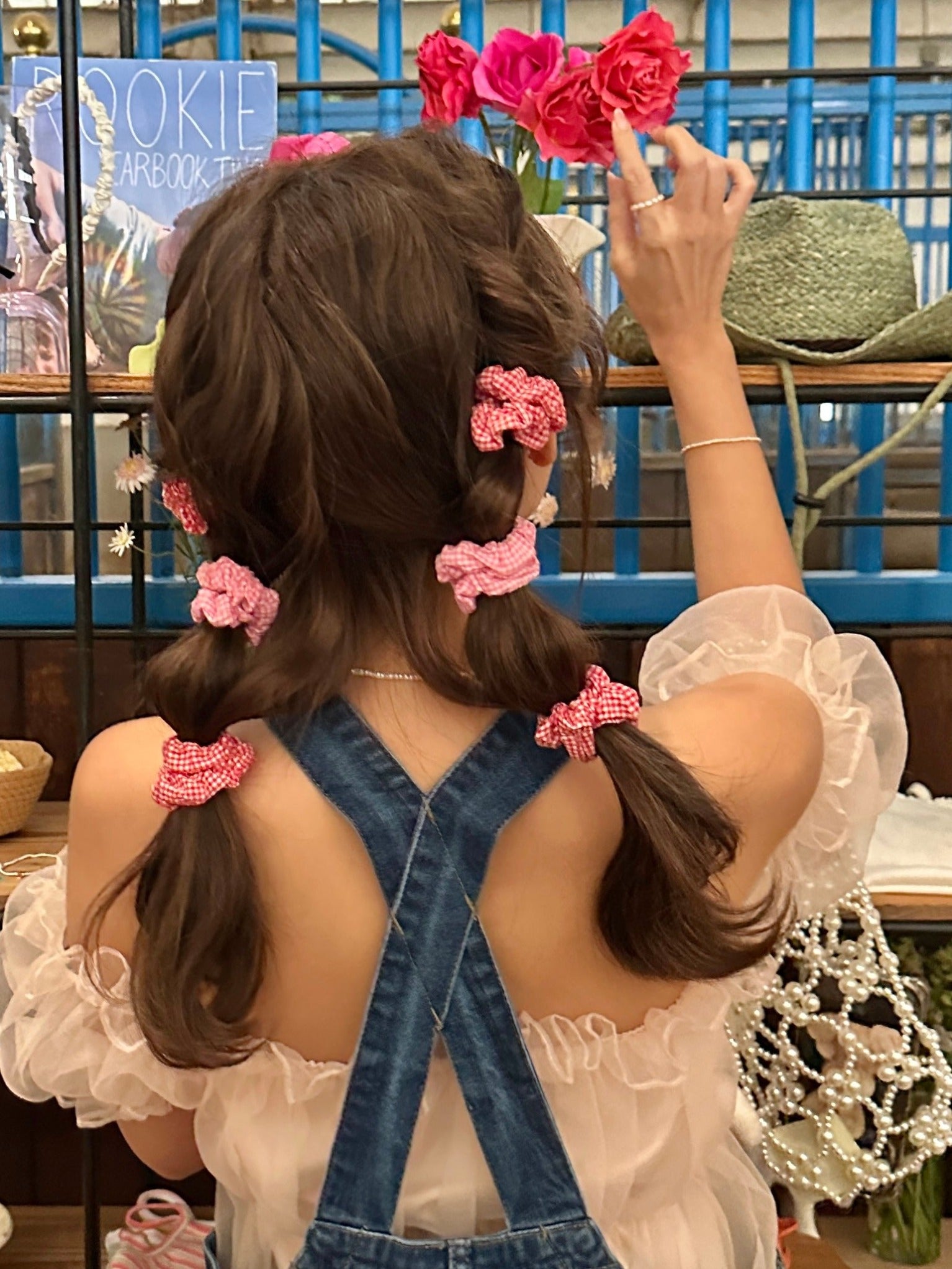 Gingham Check Scrunchie