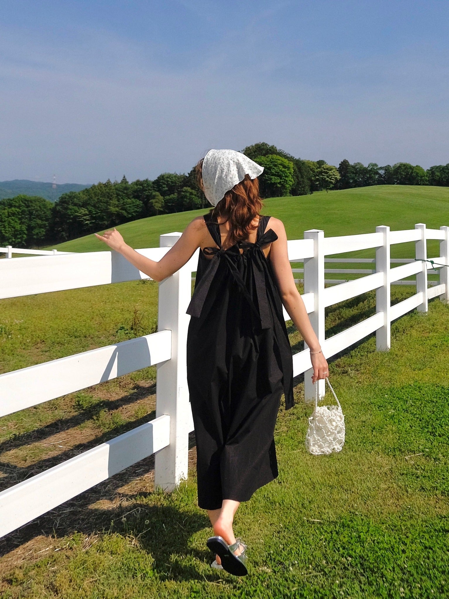 Back Ribbon Long Dress – ALLISON BROWN