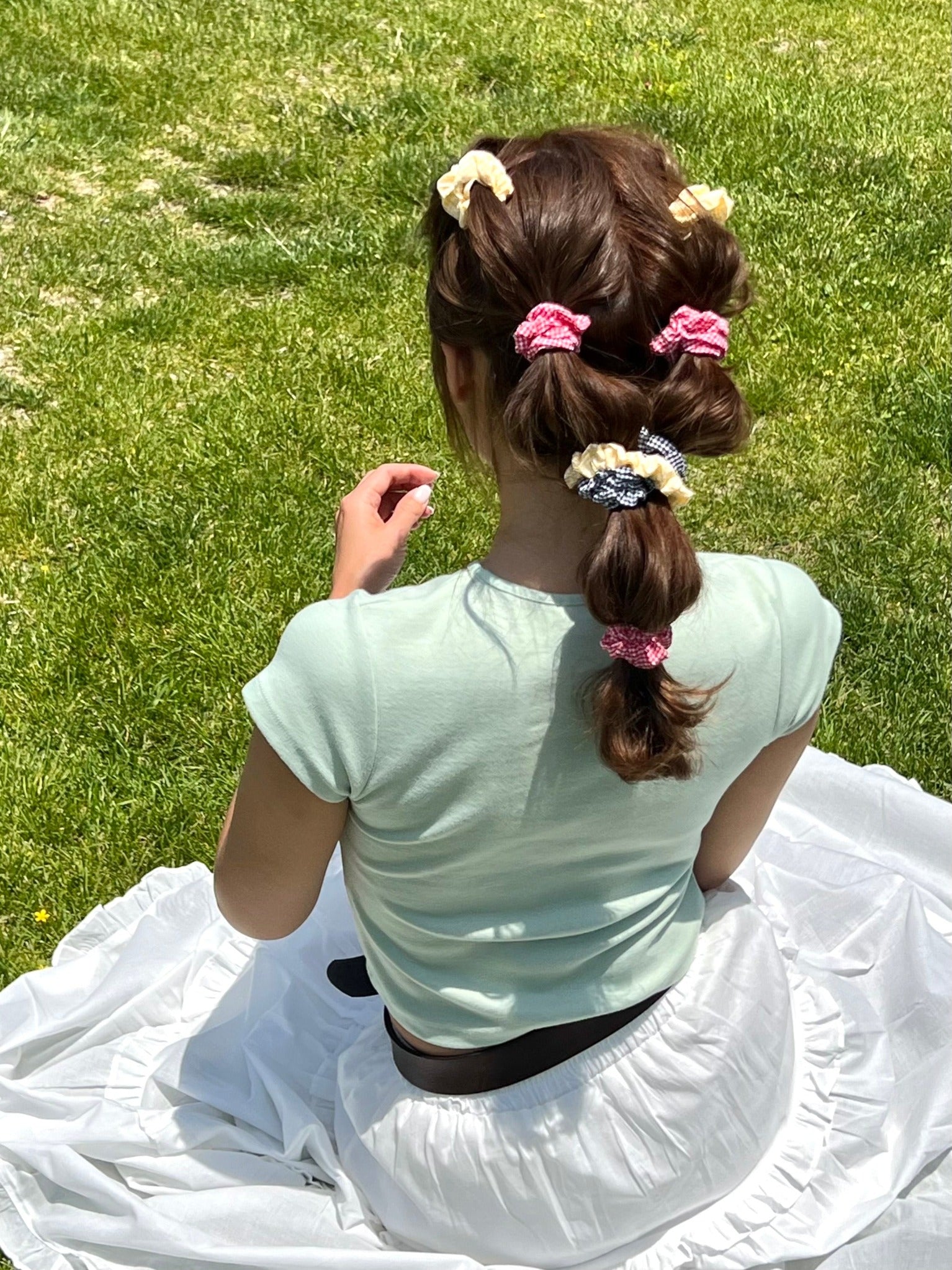 Gingham Check Scrunchie