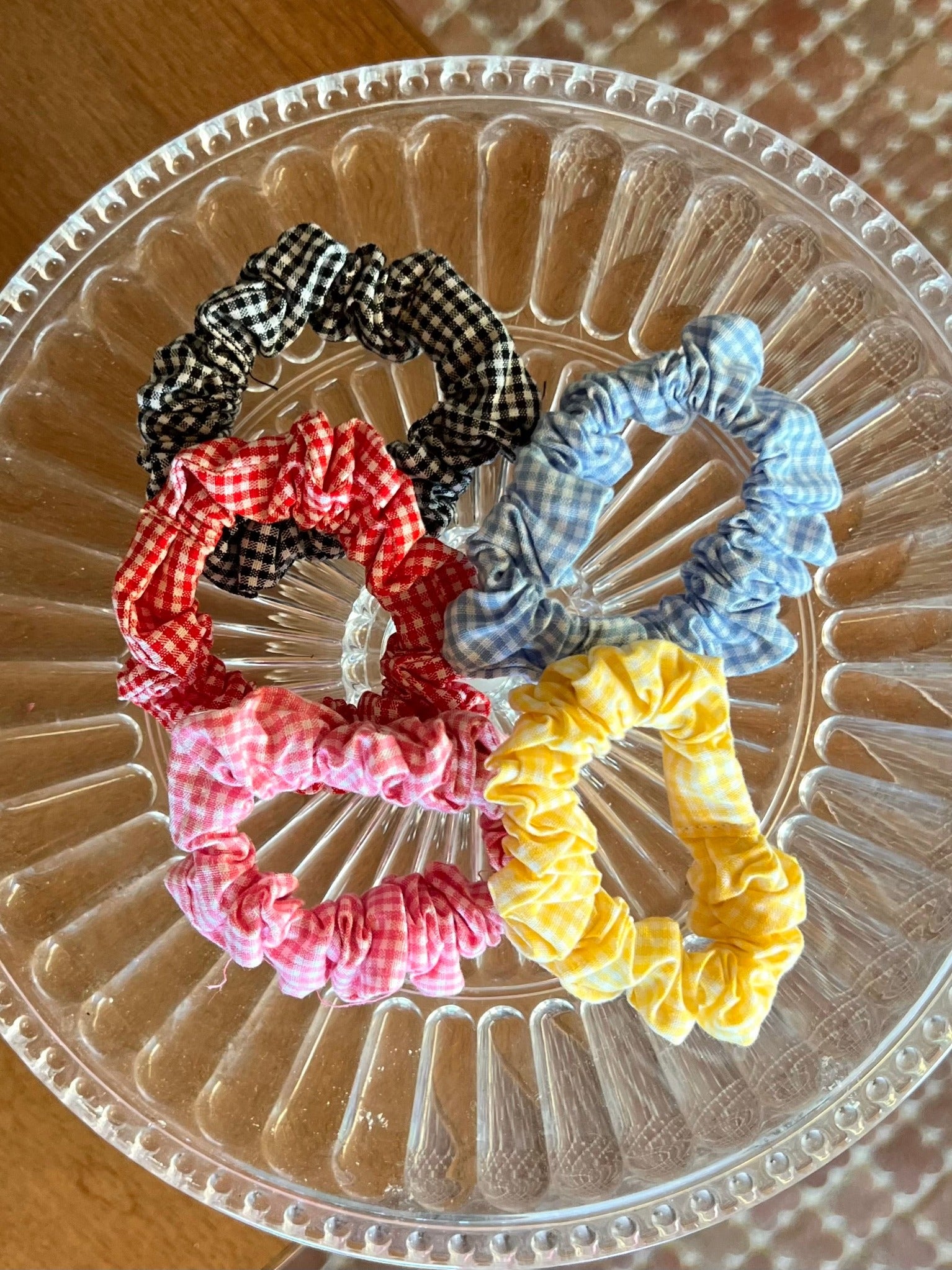 Gingham Check Scrunchie