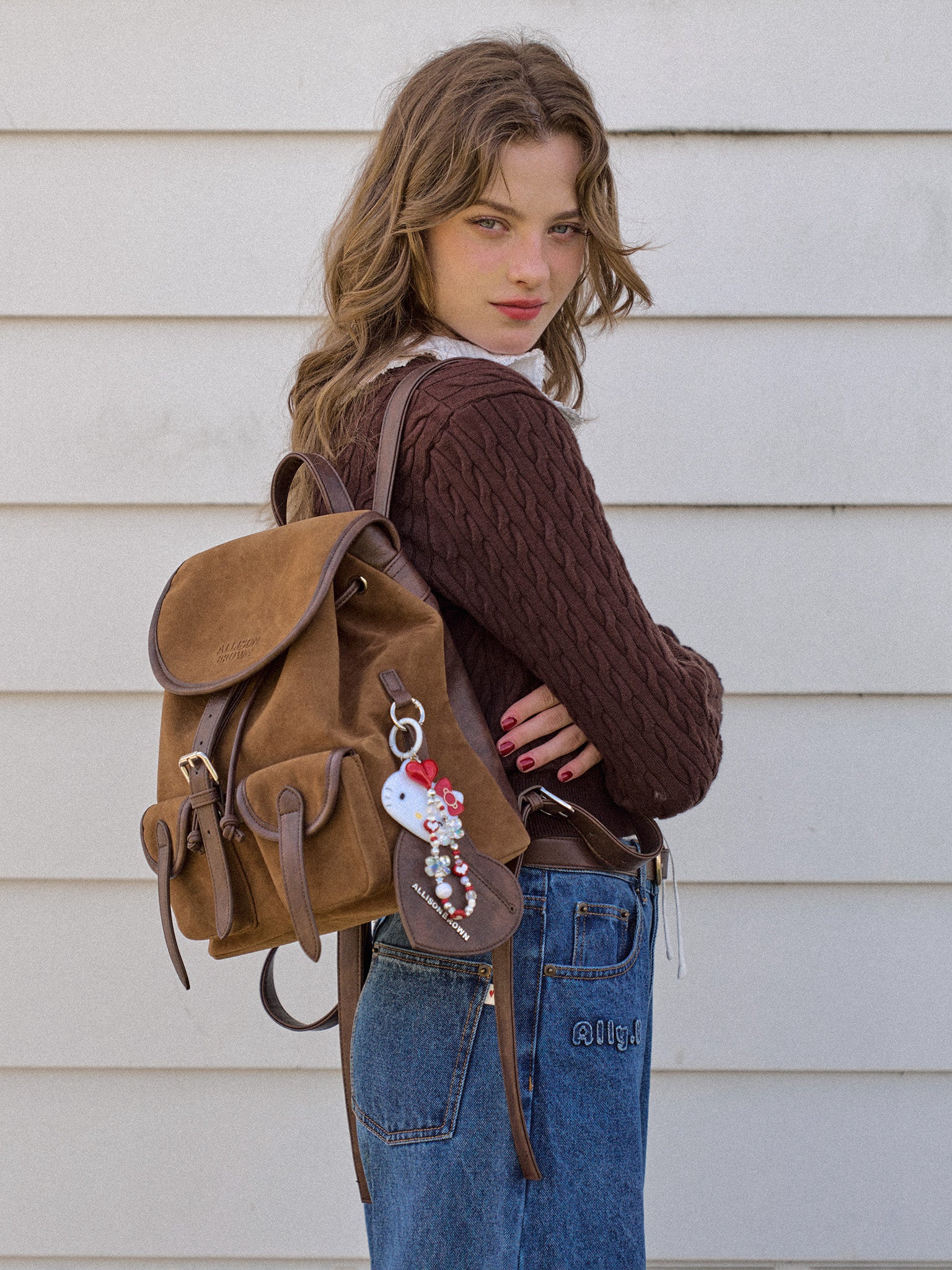 Brownie Suede Backpack – ALLISON BROWN