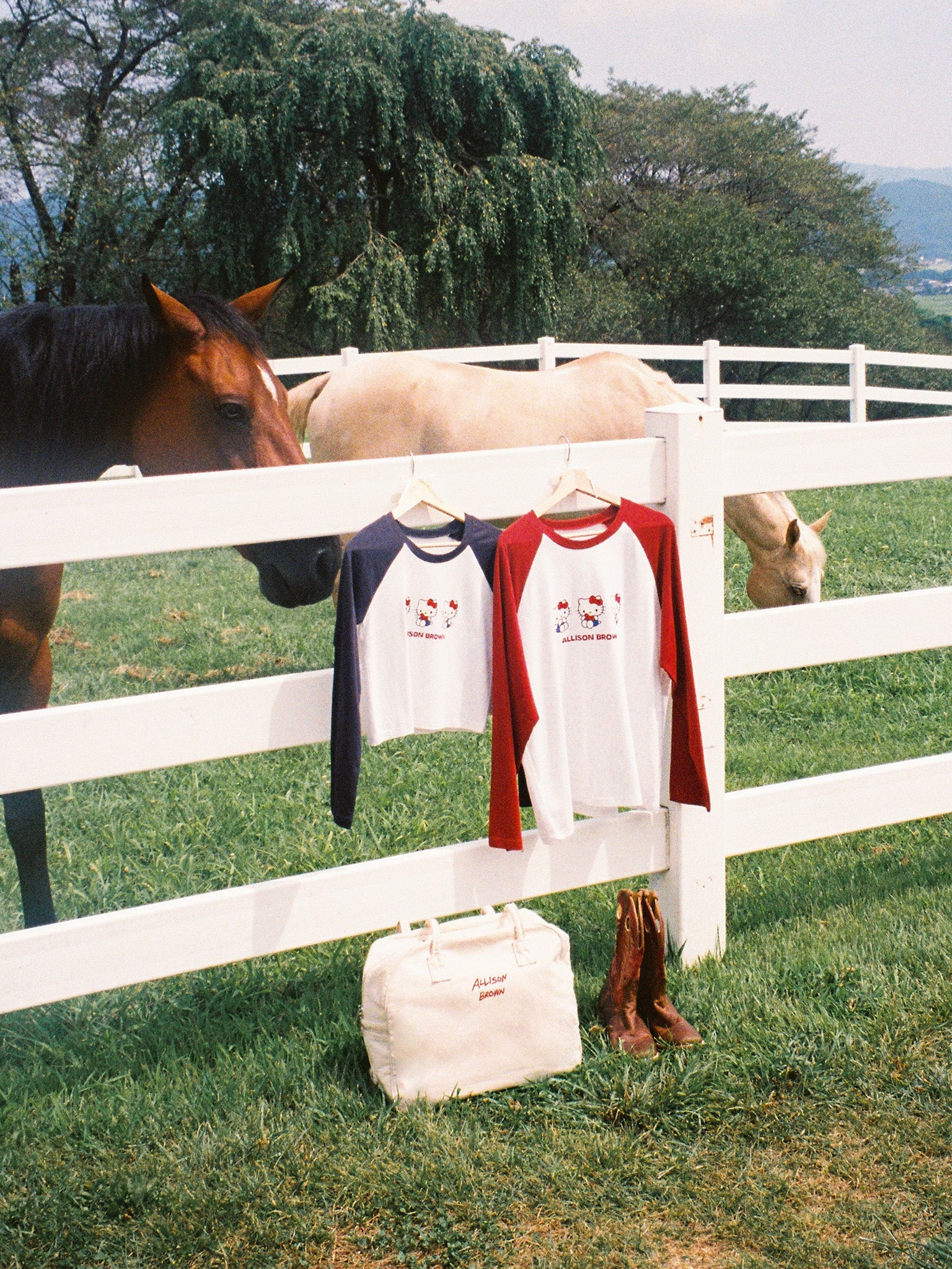 HELLO KITTY × ALLISON BROWN Raglan Long Sleeve T-shirt – ALLISON BROWN