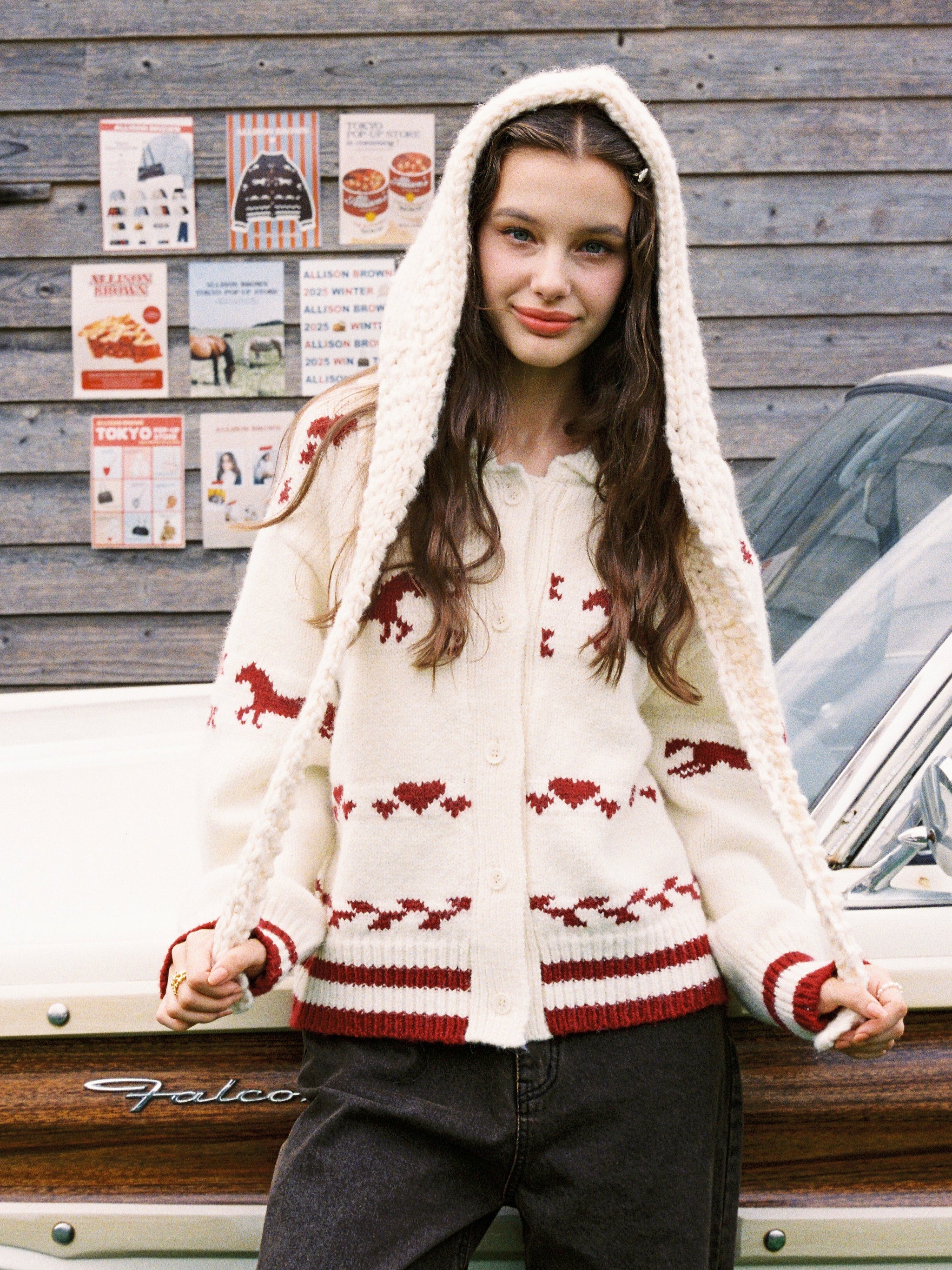 アリソンブラウン　紗栄子さん　Rustic Farm Knit Cardigan Rustic Farm Knit Cardigan – ALLISON BROWN