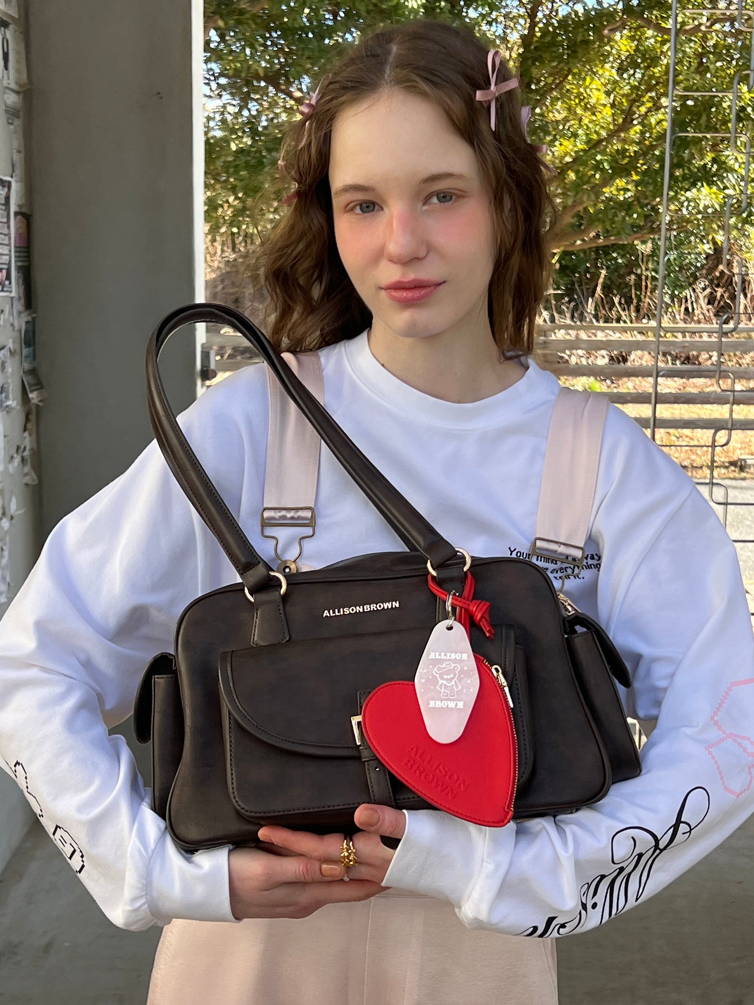 【新品未使用】アリソンブラウン／ALL DAY BOSTON BAG ブラック All Day Boston Bag（ボストンバッグ）｜ALLISON BROWN（アリソン