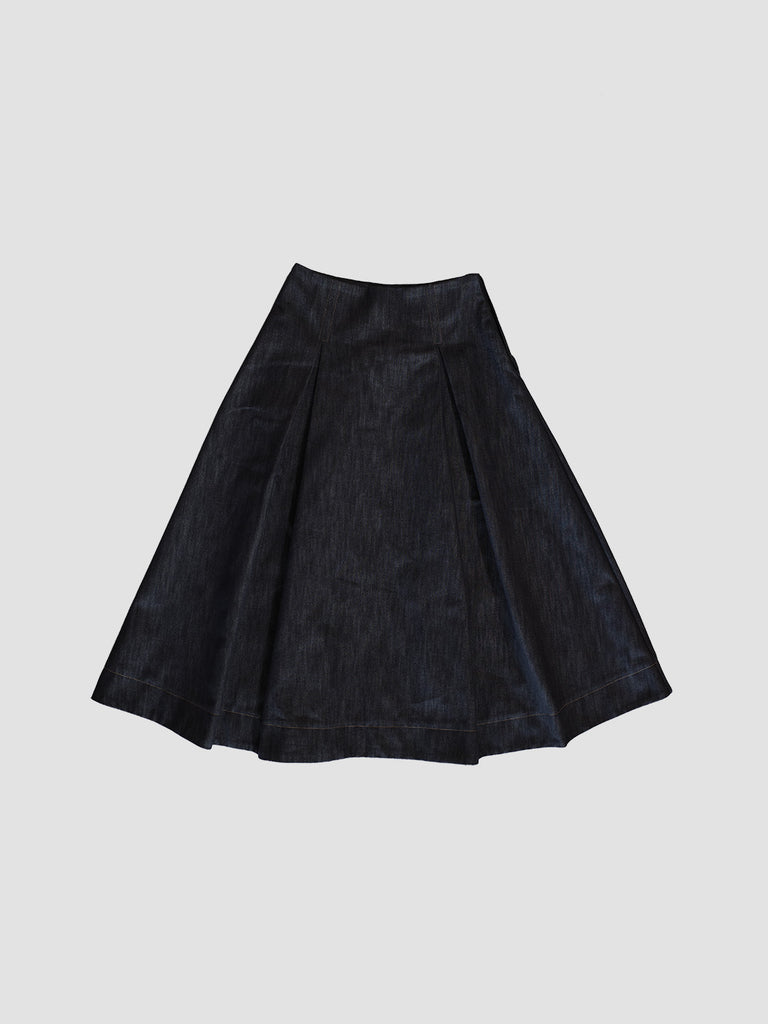 Tuck Design Denim Skirt