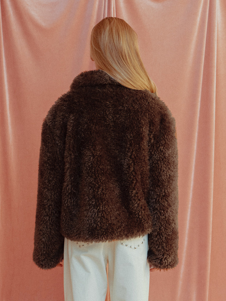 Fluffy Teddy Bear Duffle Coat – ALLISON BROWN